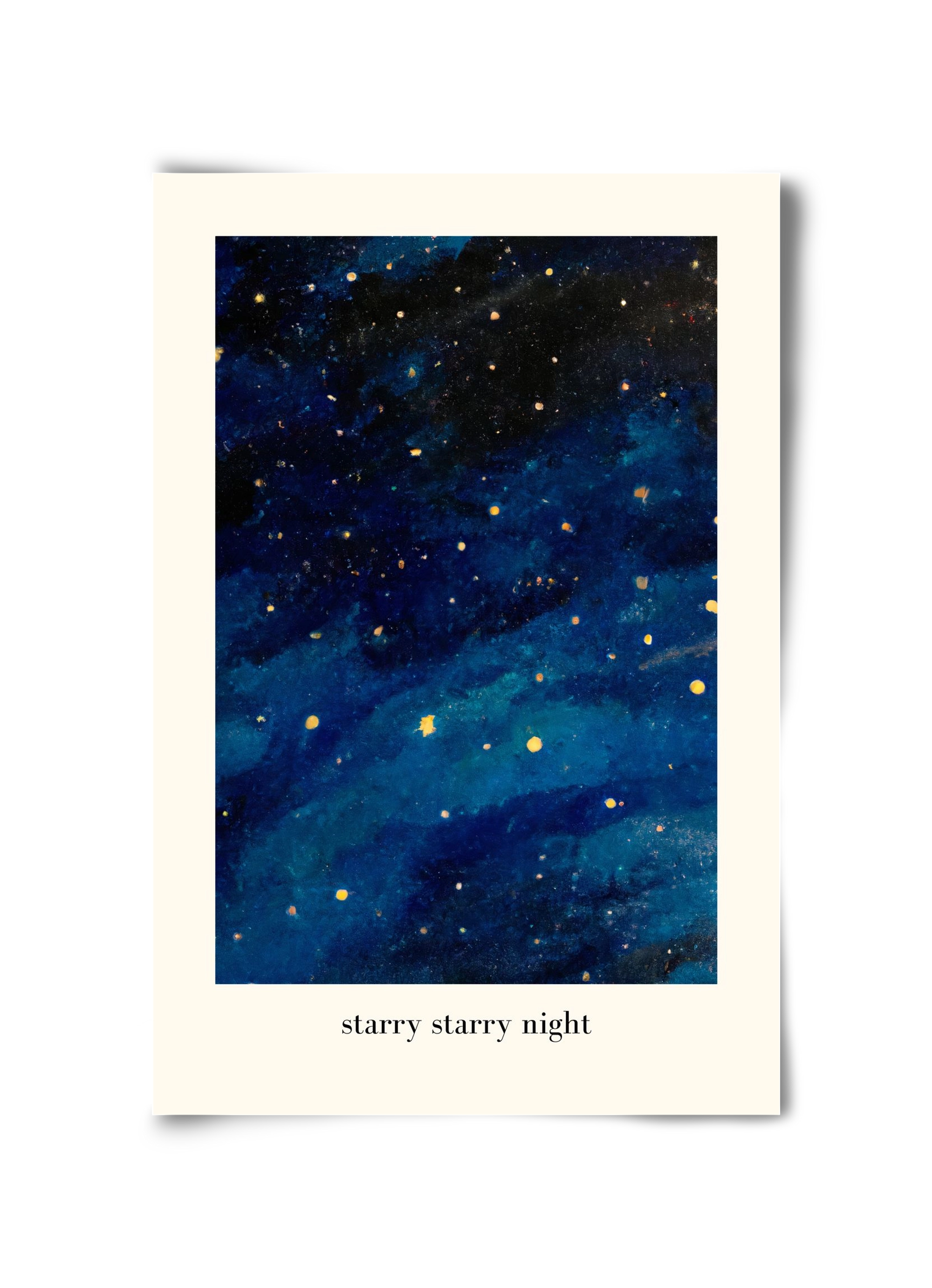 Starry starry night, 30x45 cm, Keret nélkül