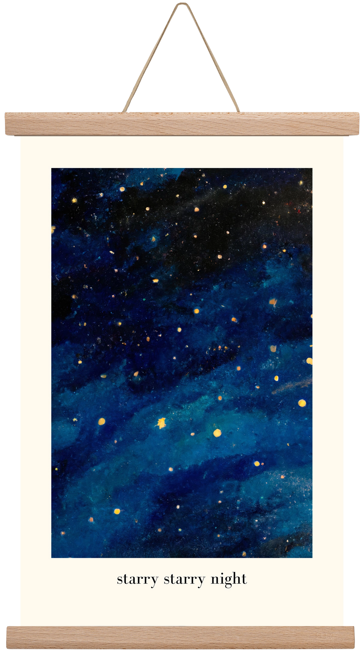 Starry starry night, 30x45 cm (30x45 cm), Tölgy akasztó