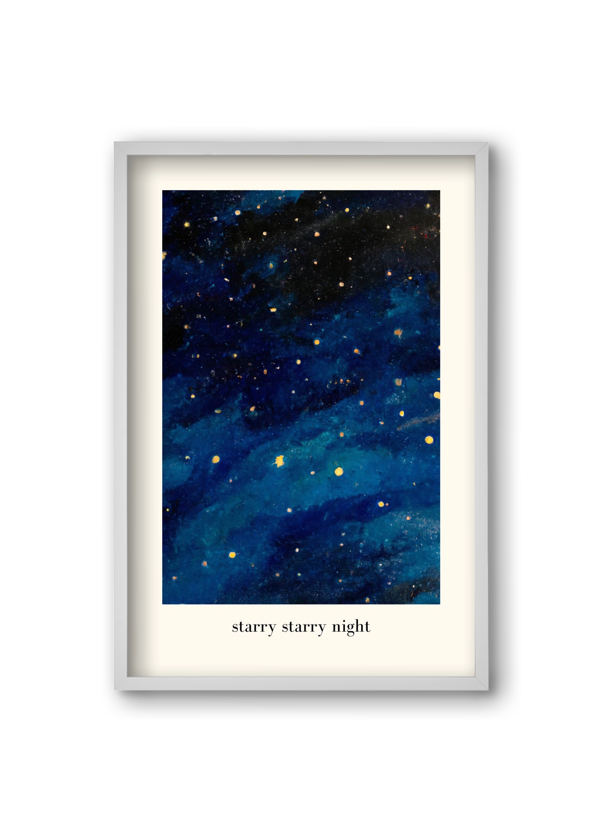 Starry starry night, 20x30 cm (20x30 cm), Fehér keret