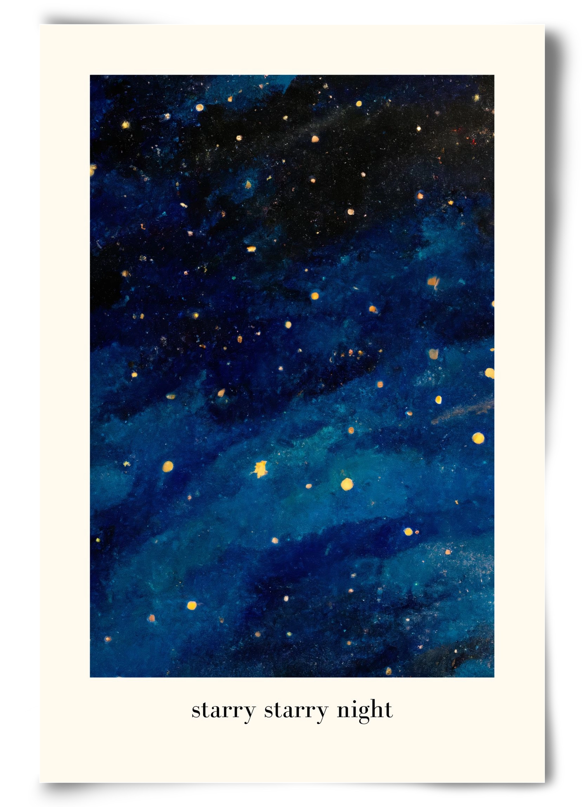 Starry starry night, 60x90 cm, Keret nélkül