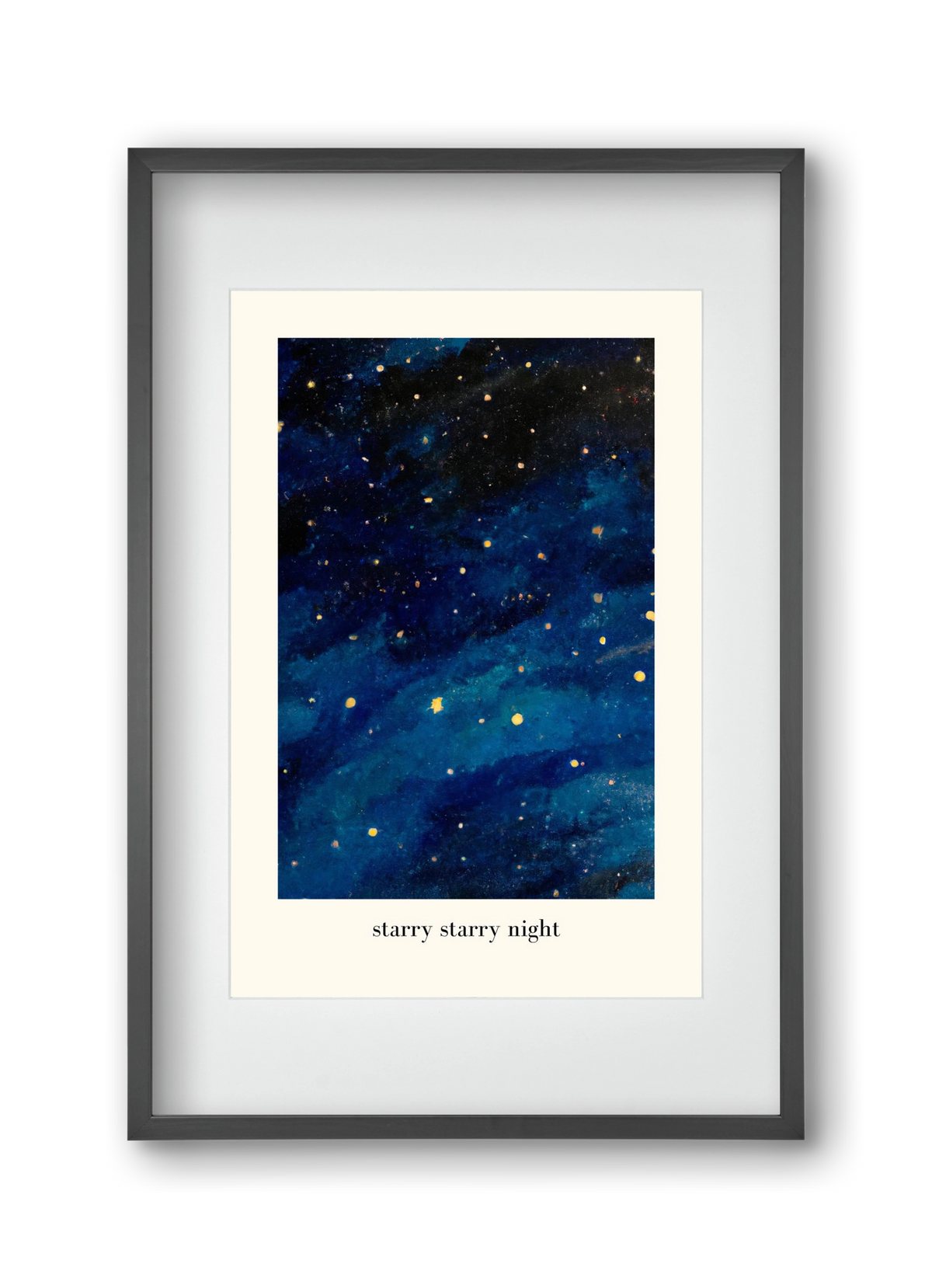 Starry starry night, 30x45 cm (20x30 cm), Fekete keret, paszpartuval