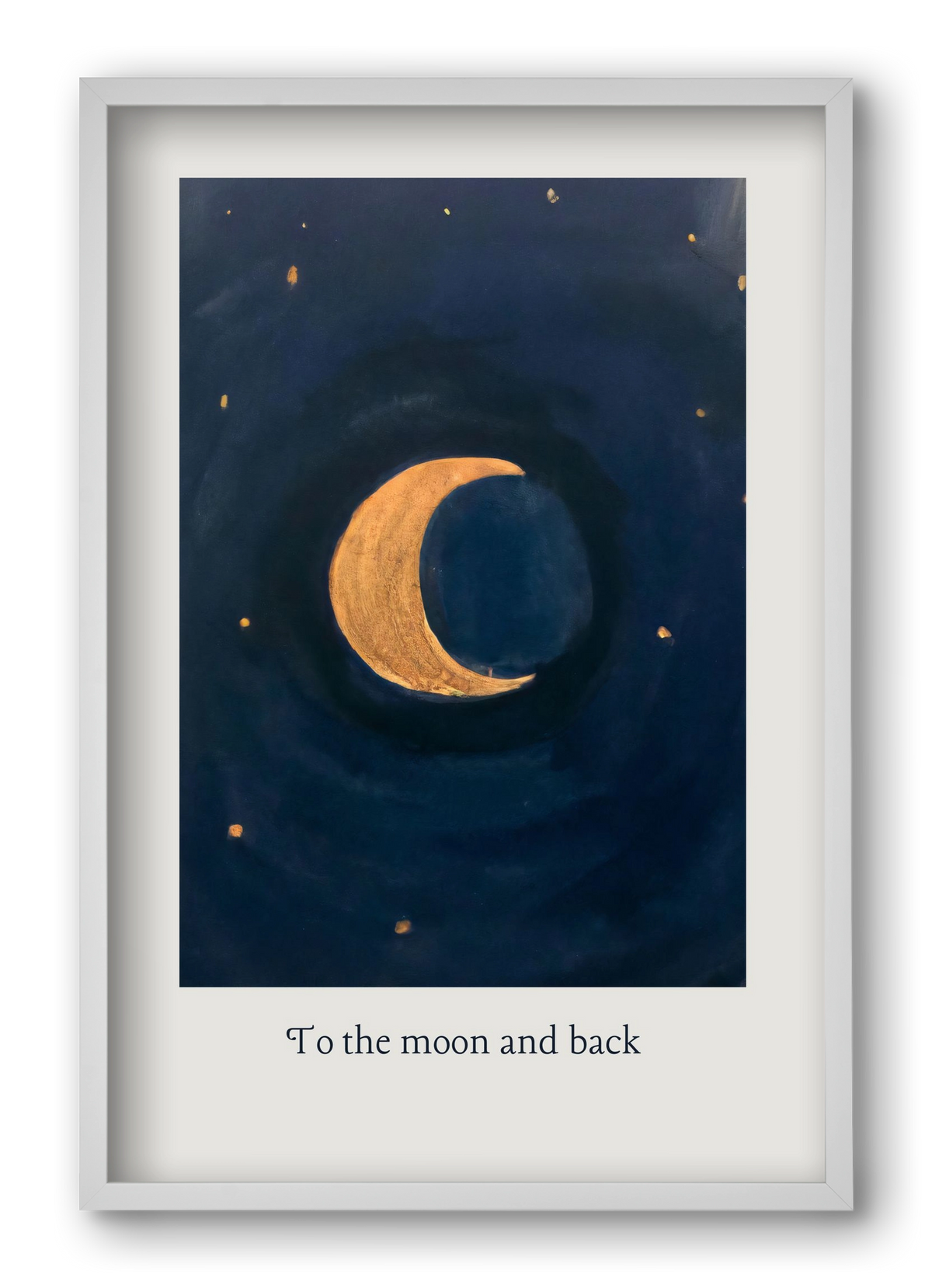 To the moon and back, 40x60 cm (40x60 cm), Fehér keret