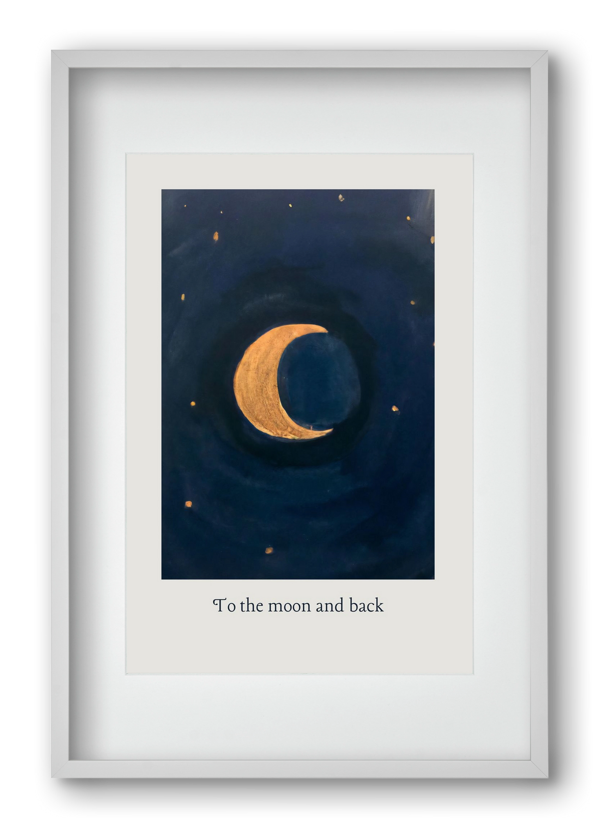 To the moon and back, 40x60 cm (30x45 cm), Fehér keret, paszpartuval