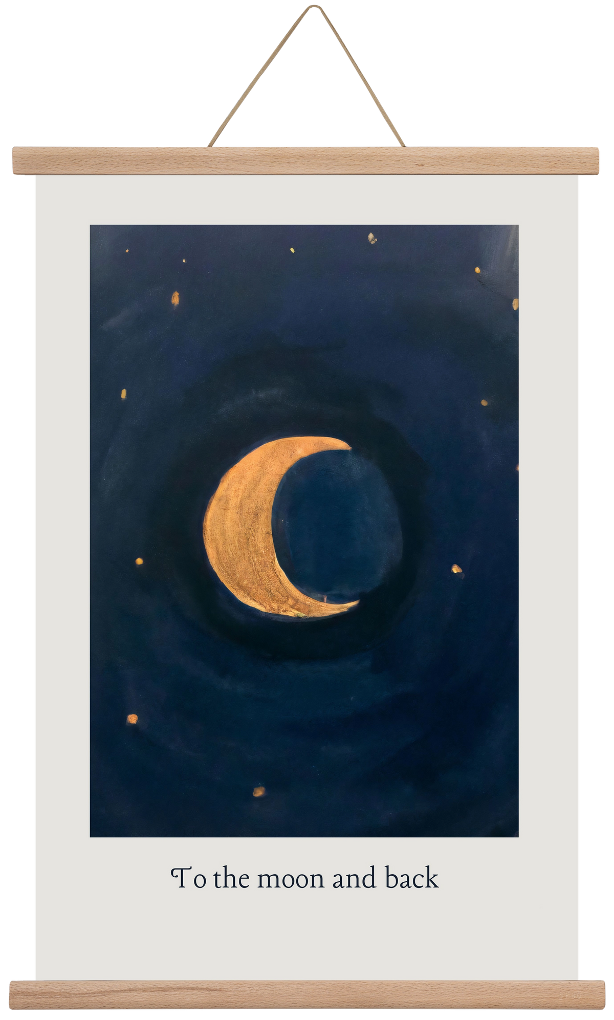 To the moon and back, 40x60 cm (40x60 cm), Tölgy akasztó