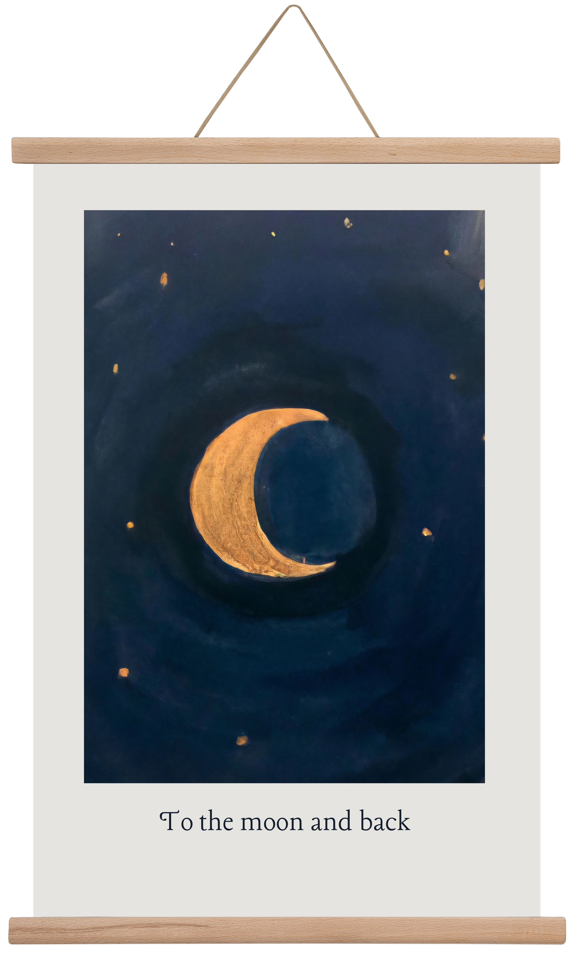To the moon and back, 40x60 cm (40x60 cm), Tölgy akasztó