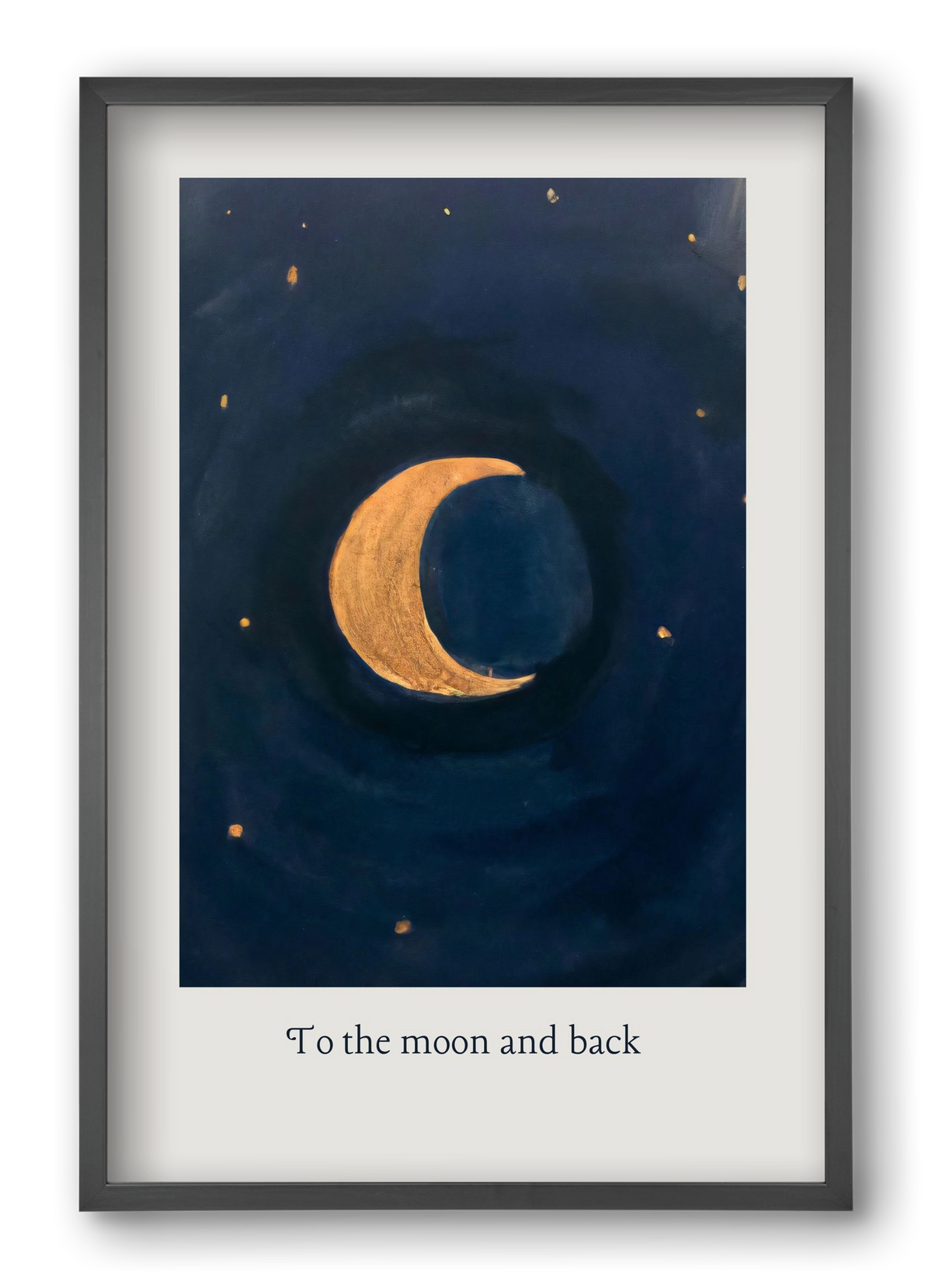 To the moon and back, 40x60 cm (40x60 cm), Fekete keret