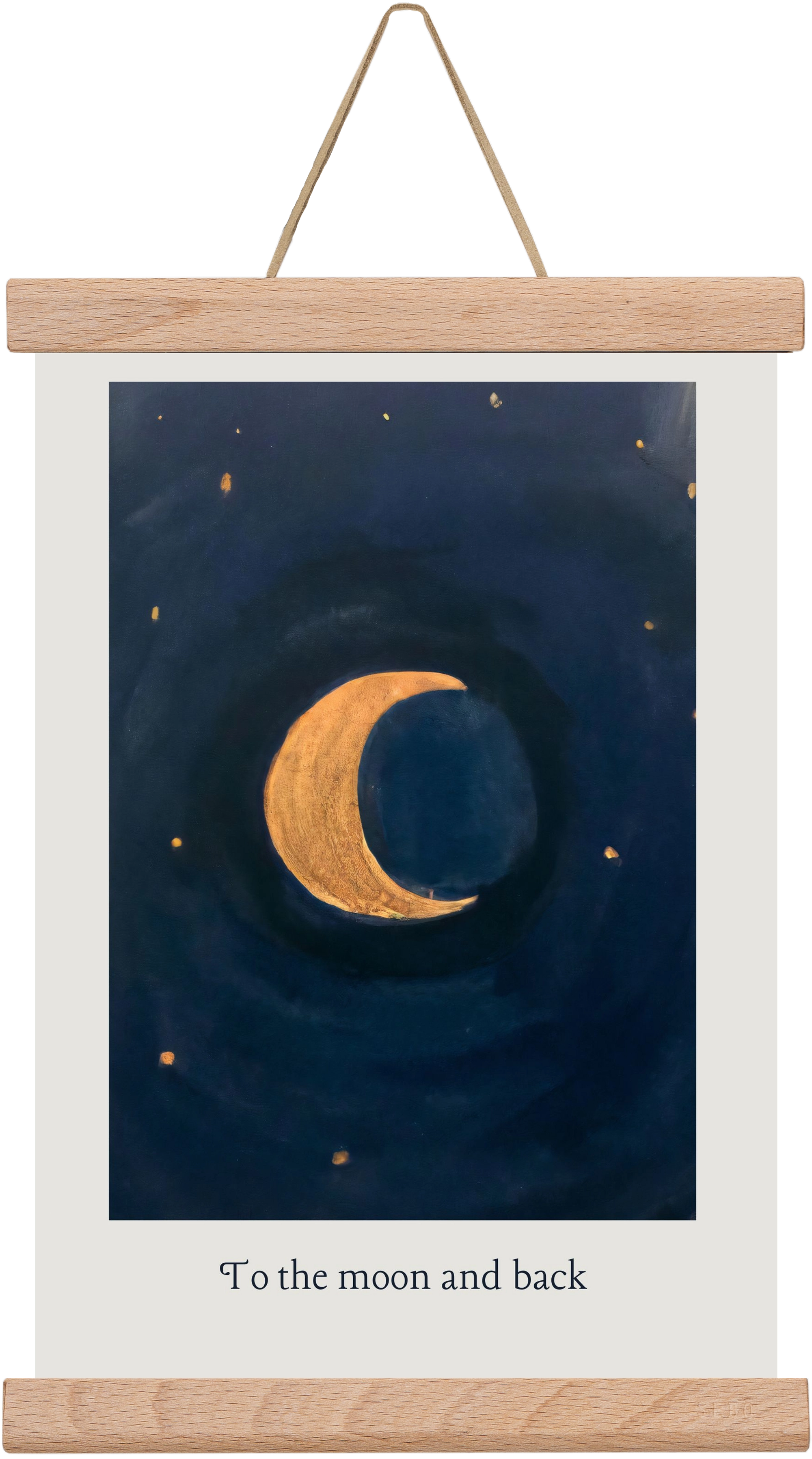To the moon and back, 20x30 cm (20x30 cm), Tölgy akasztó