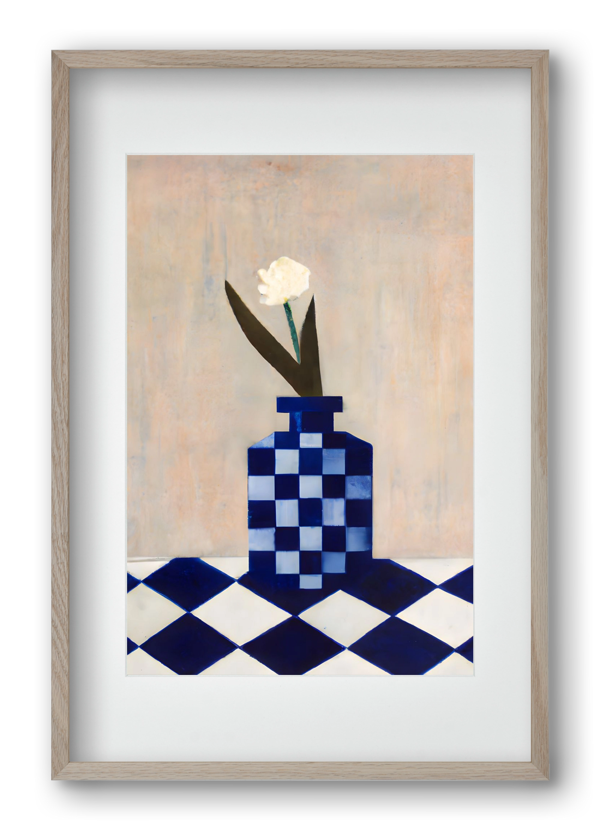 Check the vase, 40x60 cm (30x45 cm), Tölgy keret, paszpartuval