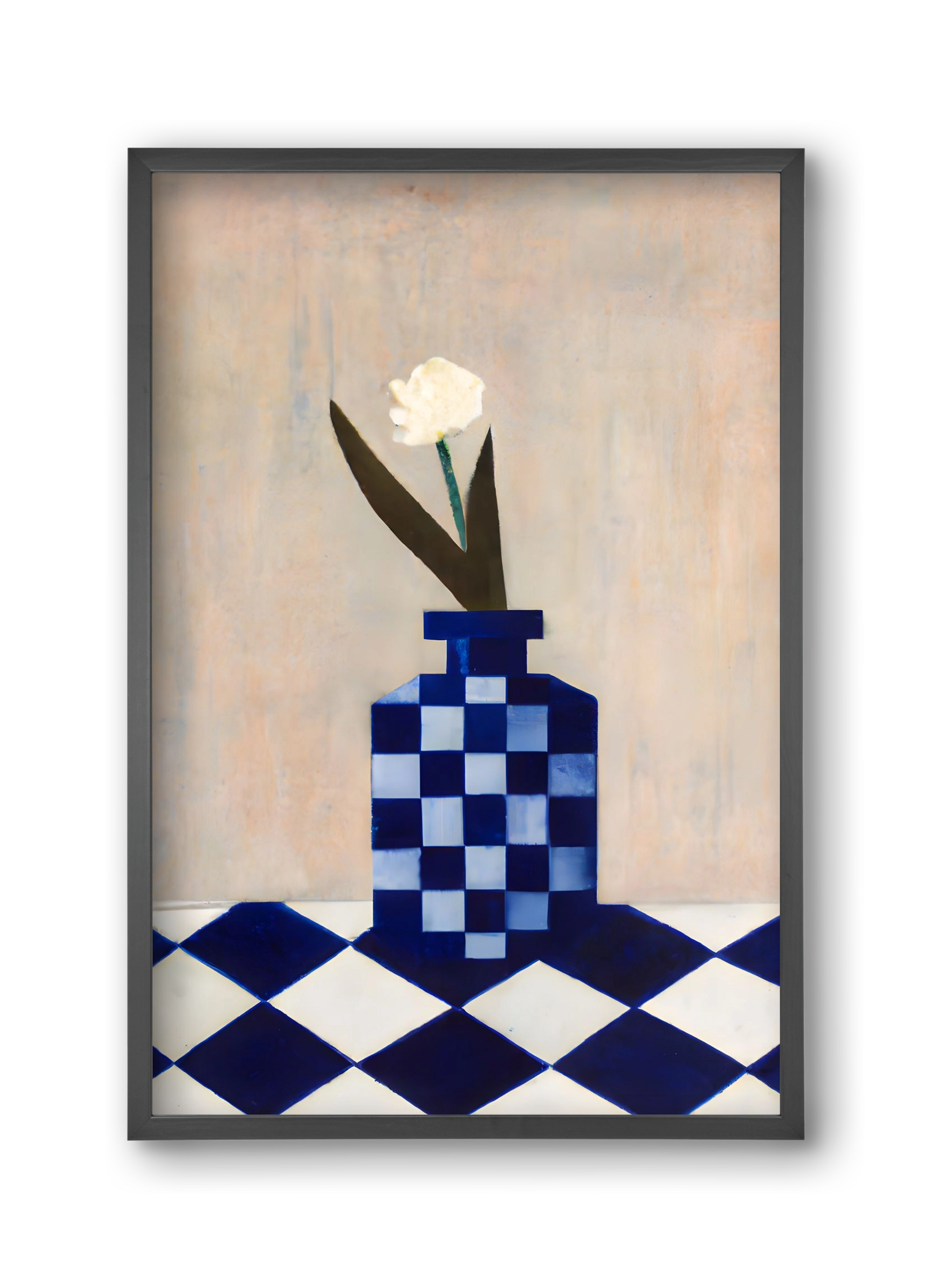 Check the vase, 30x45 cm (30x45 cm), Fekete keret