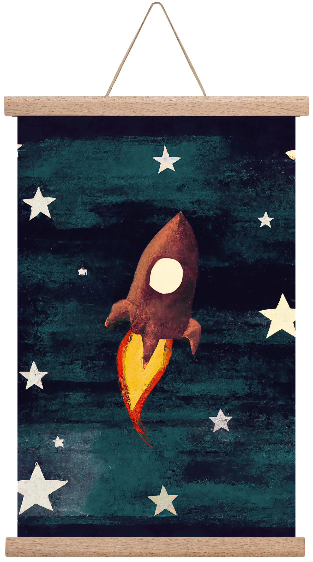 Rocket love, 30x45 cm (30x45 cm), Tölgy akasztó