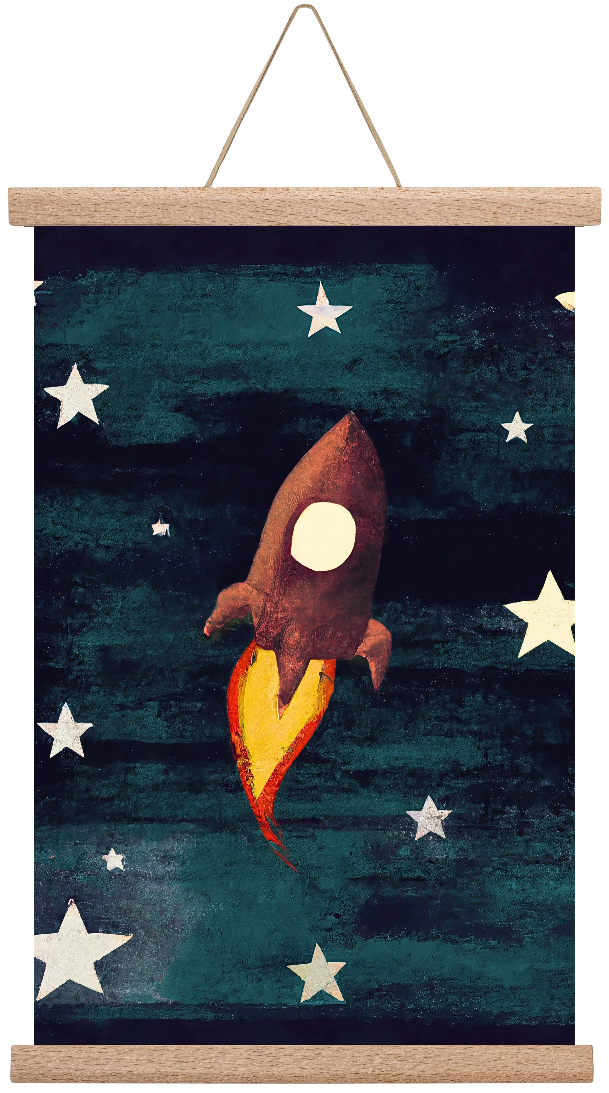 Rocket love, 30x45 cm (30x45 cm), Tölgy akasztó
