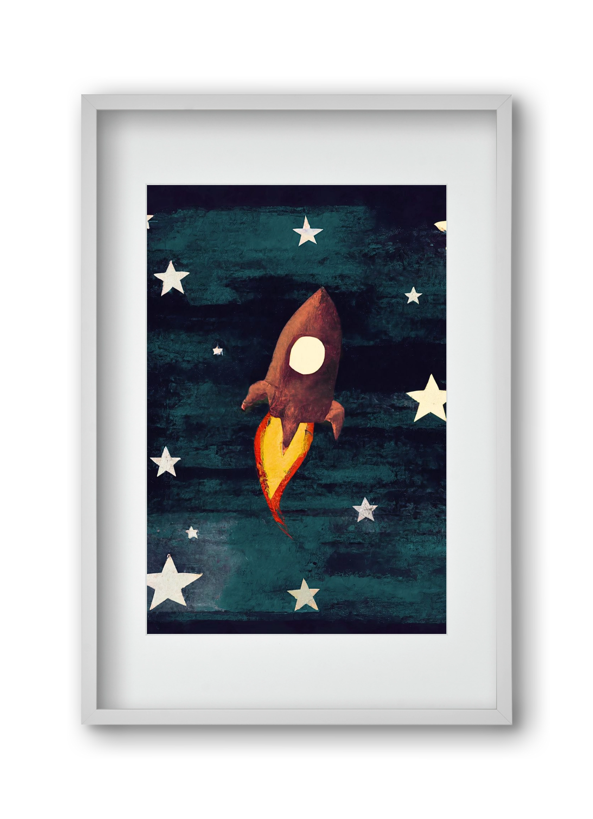 Rocket love, 30x45 cm (20x30 cm), Fehér keret, paszpartuval