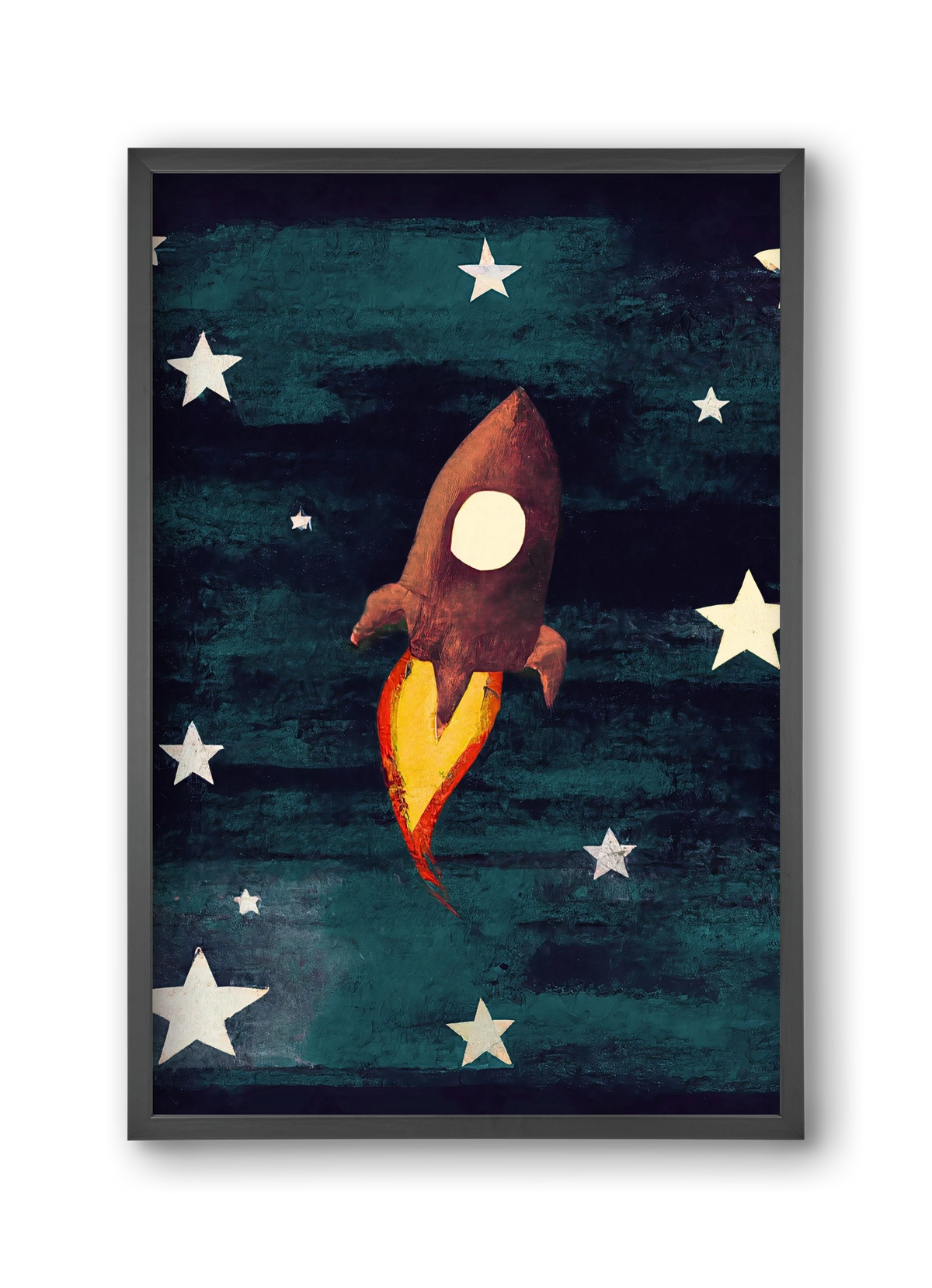 Rocket love, 30x45 cm (30x45 cm), Fekete keret