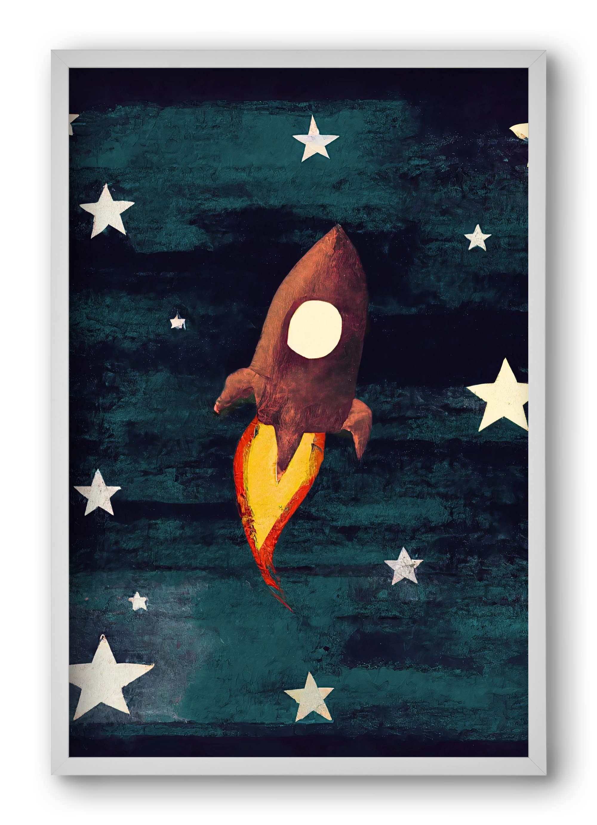 Rocket love, 40x60 cm (40x60 cm), Fehér keret