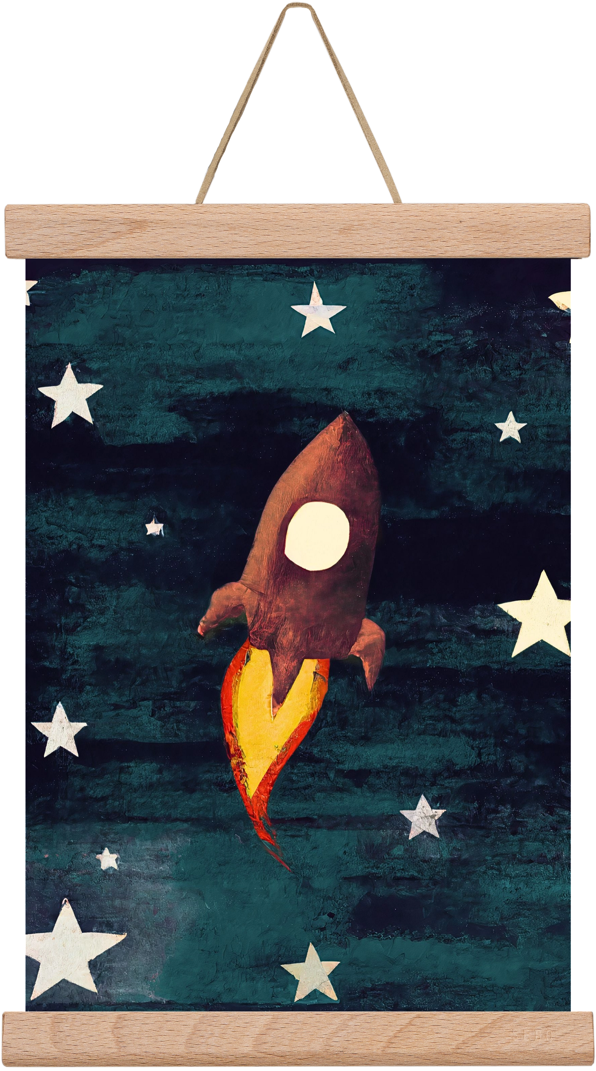 Rocket love, 20x30 cm (20x30 cm), Tölgy akasztó