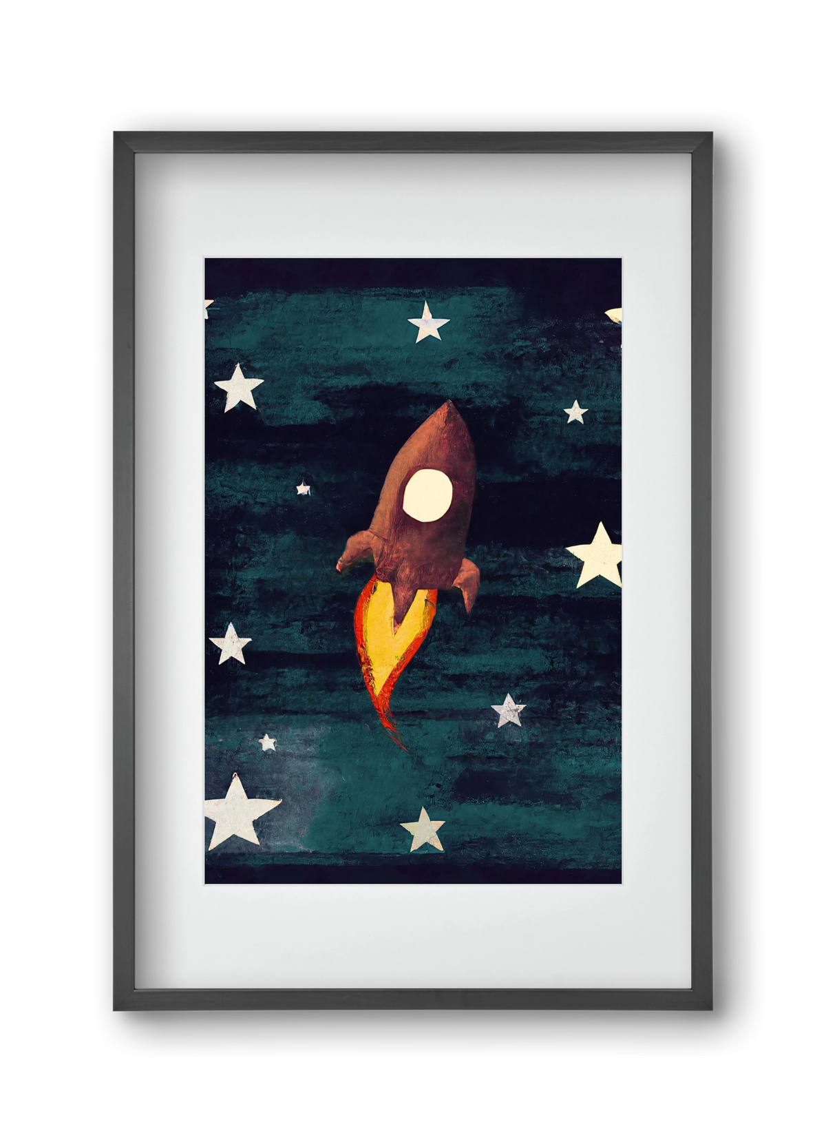 Rocket love, 30x45 cm (20x30 cm), Fekete keret, paszpartuval