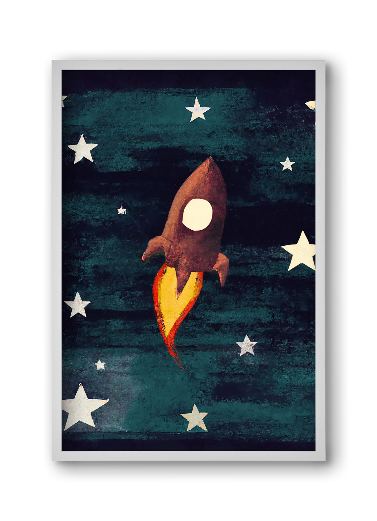 Rocket love, 30x45 cm (30x45 cm), Fehér keret