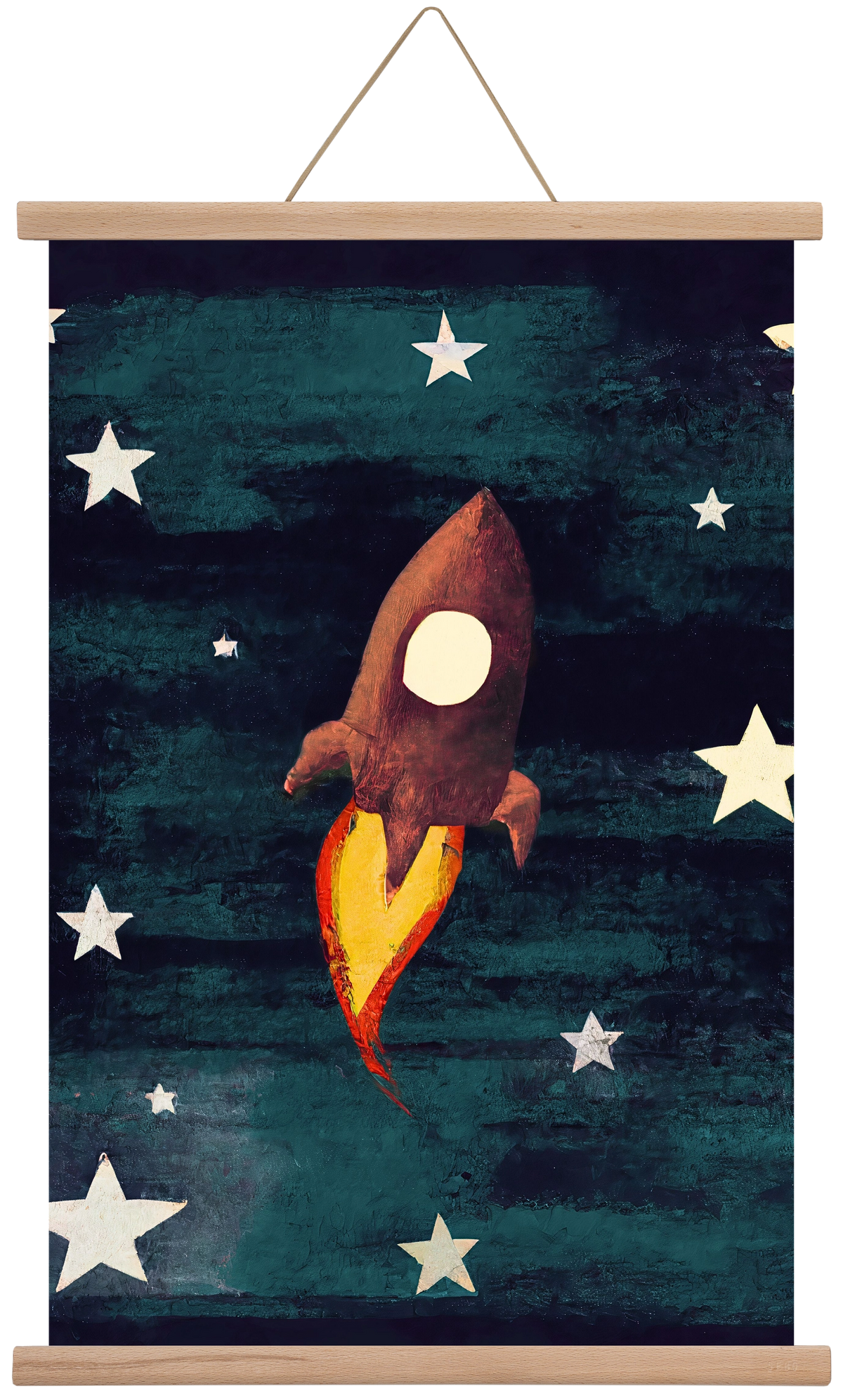 Rocket love, 40x60 cm (40x60 cm), Tölgy akasztó