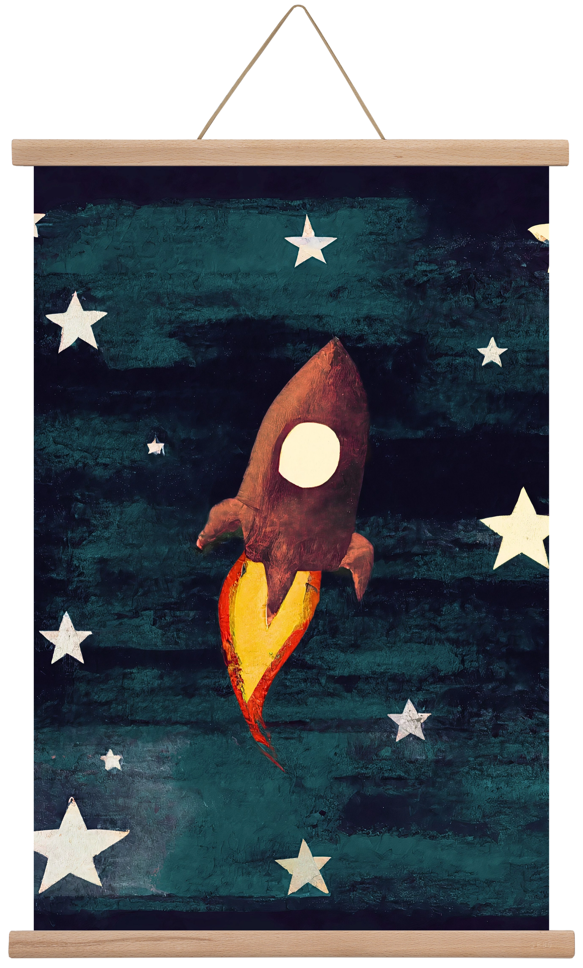 Rocket love, 40x60 cm (40x60 cm), Tölgy akasztó