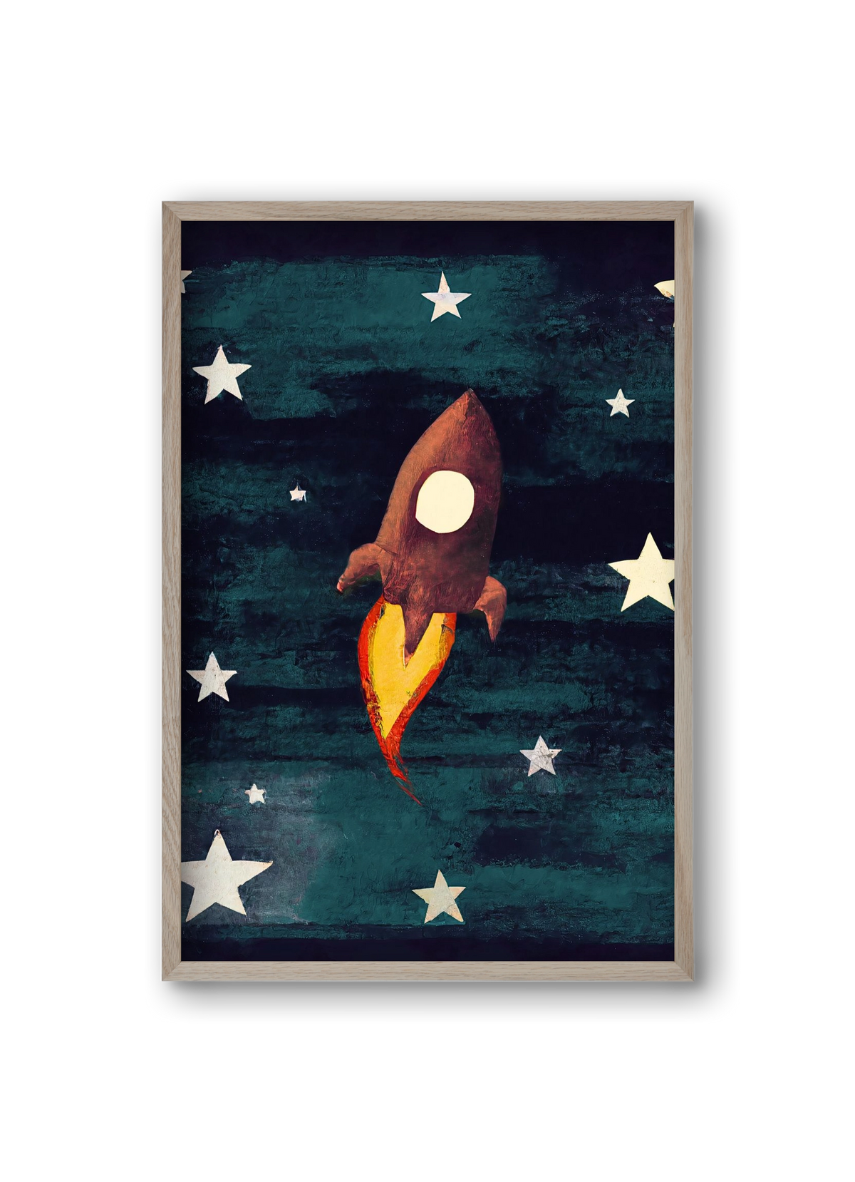 Rocket love, 20x30 cm (20x30 cm), Tölgy keret