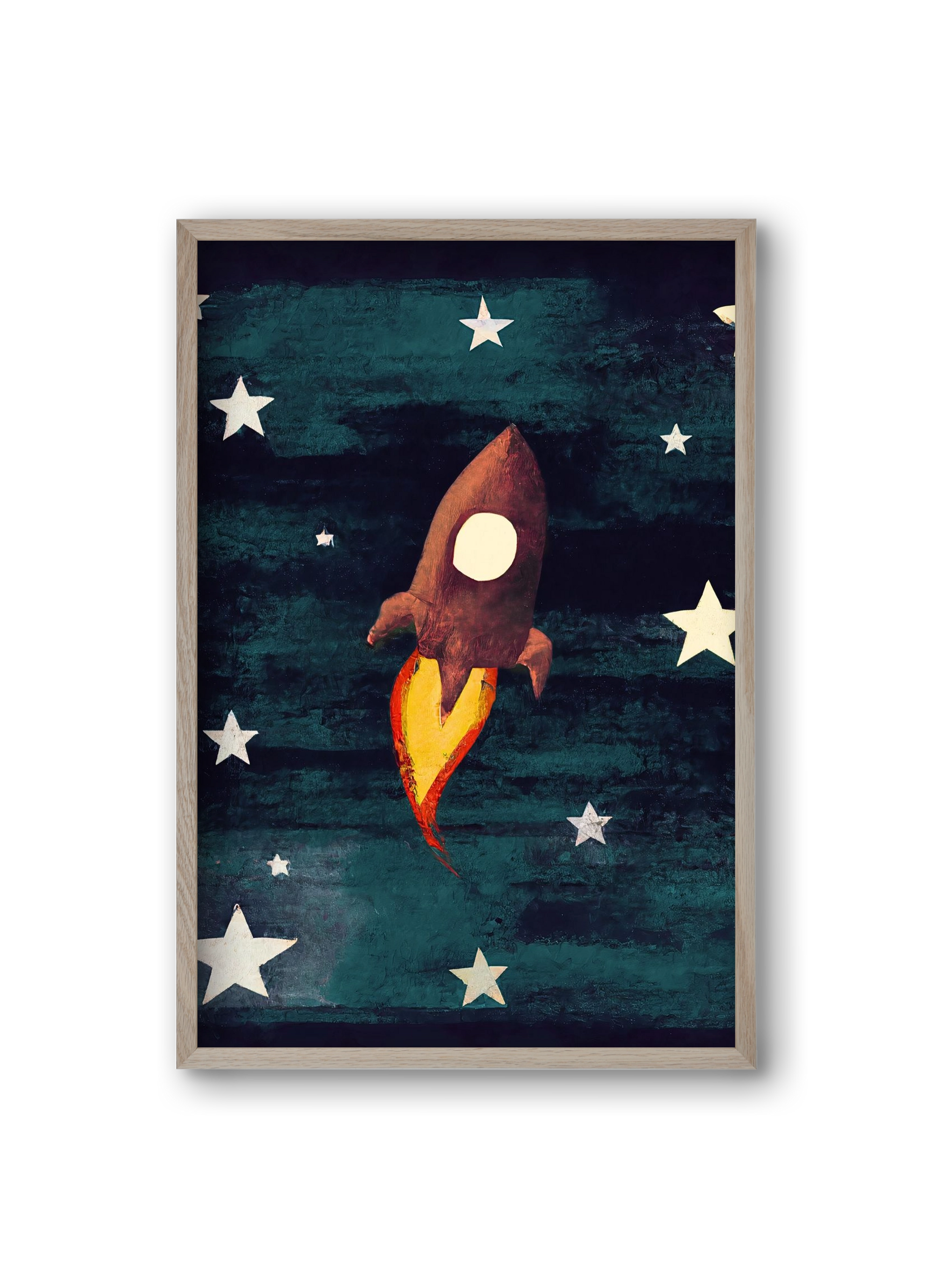 Rocket love, 20x30 cm (20x30 cm), Tölgy keret