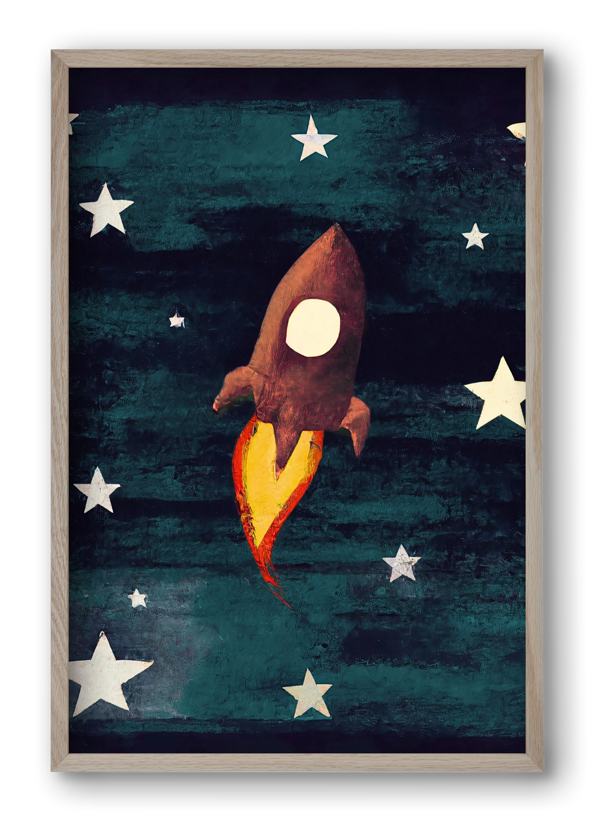 Rocket love, 40x60 cm (40x60 cm), Tölgy keret