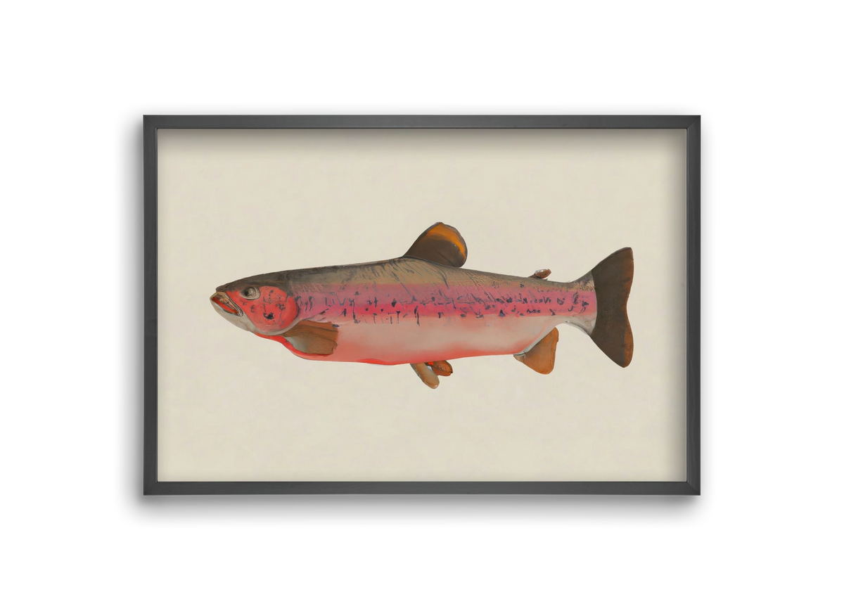 Fishy, 30x20 cm (30x20 cm), Fekete keret