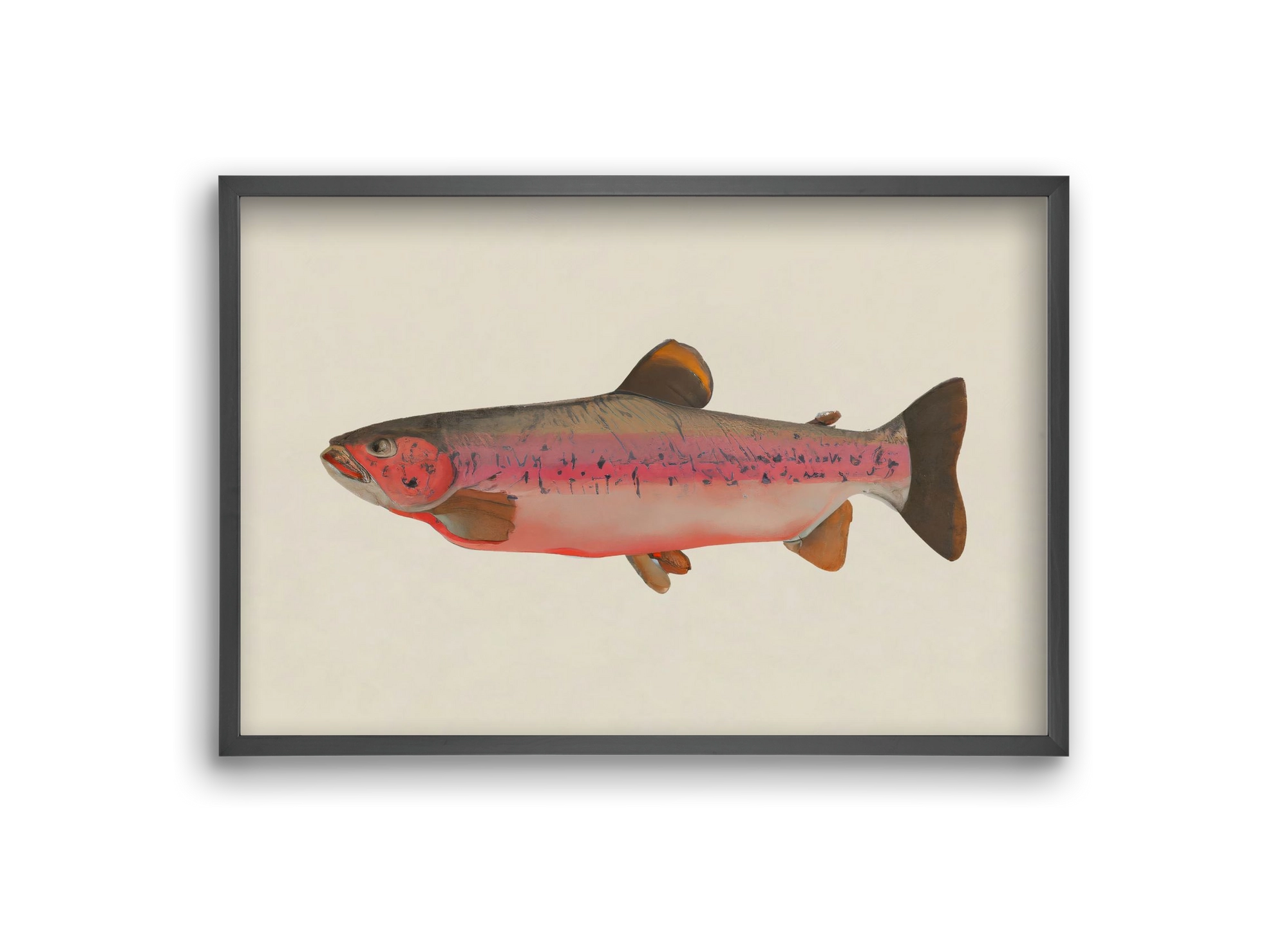 Fishy, 30x20 cm (30x20 cm), Fekete keret