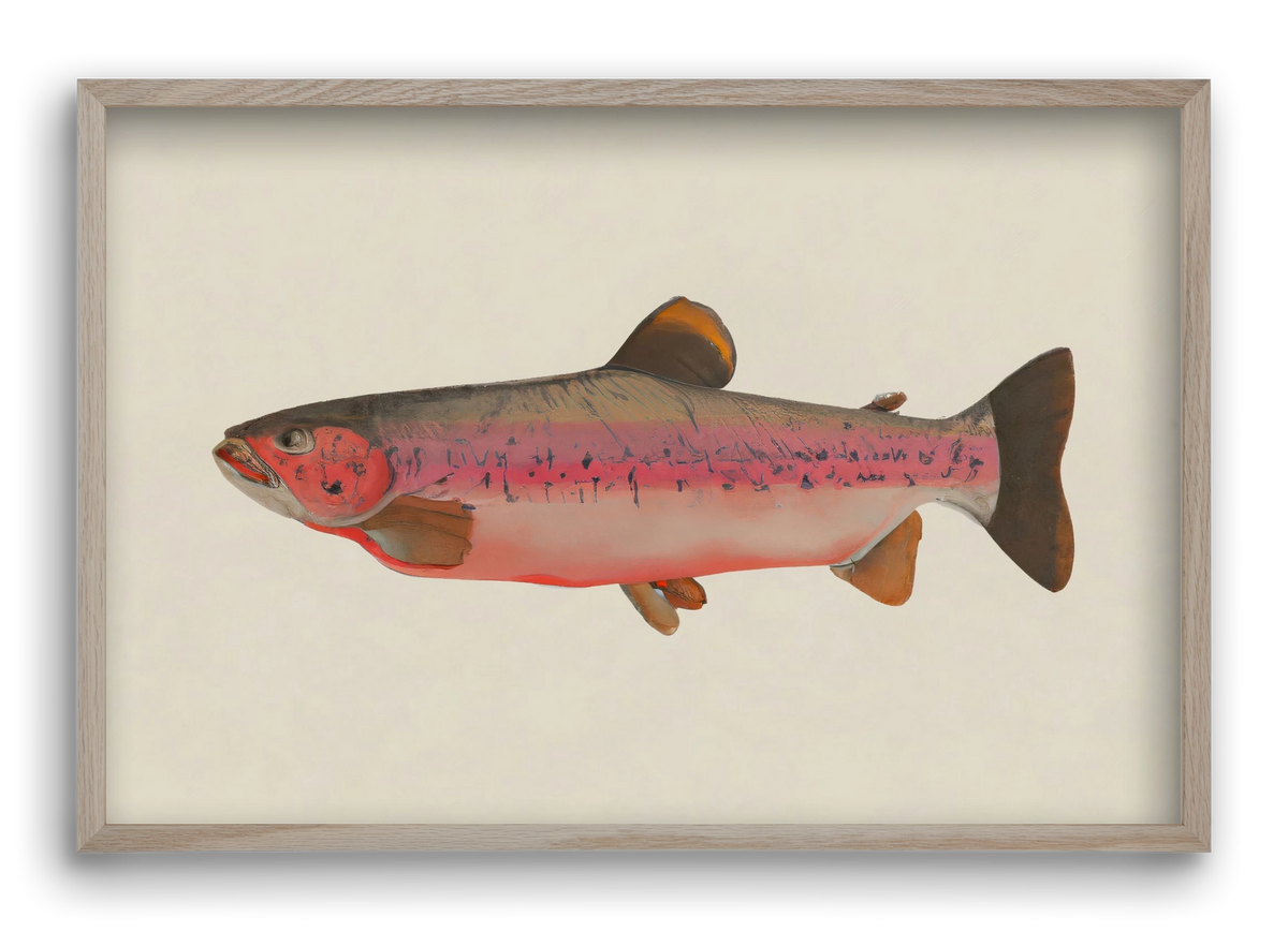 Fishy, 60x40 cm (60x40 cm), Tölgy keret