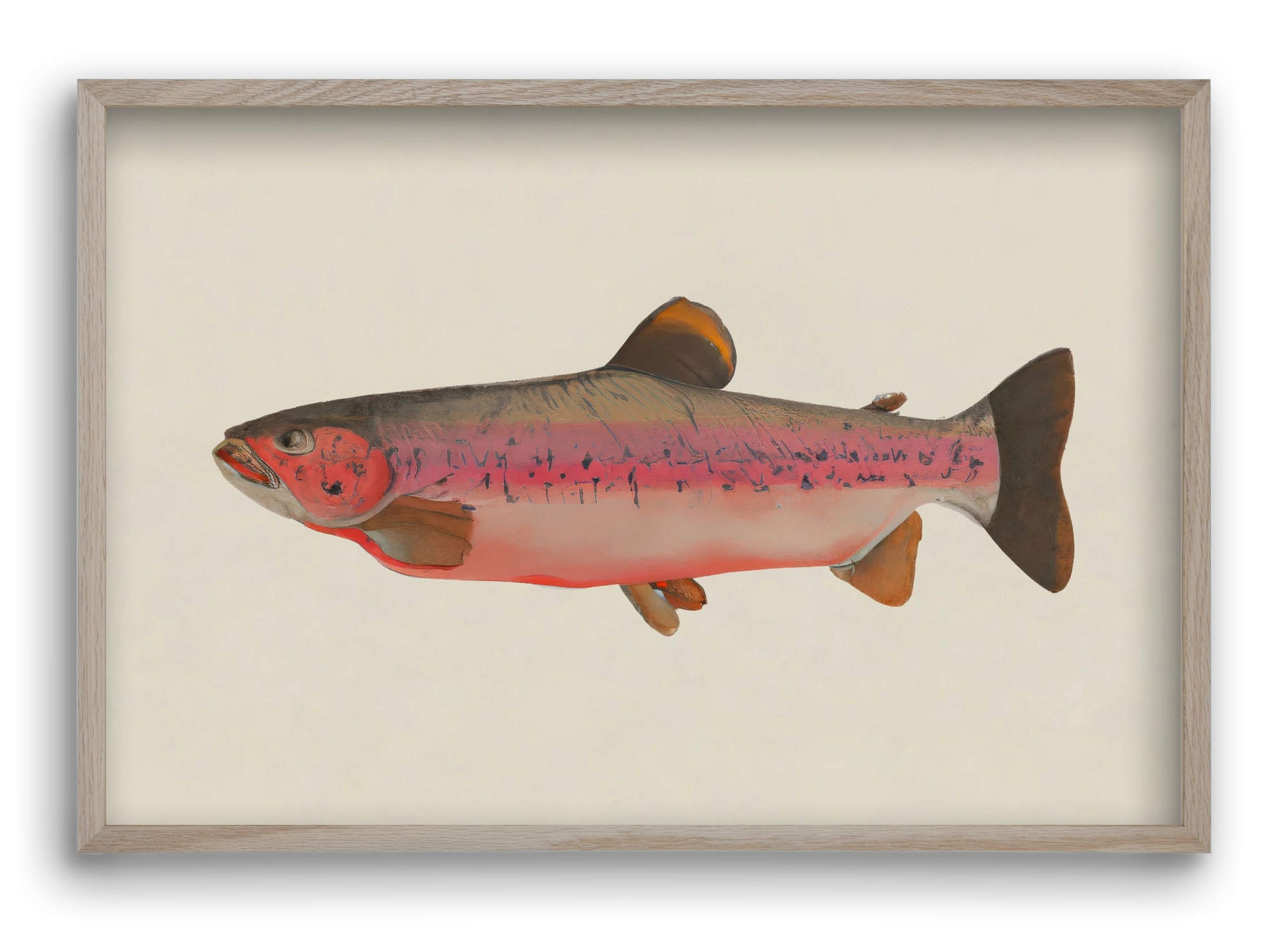 Fishy, 60x40 cm (60x40 cm), Tölgy keret