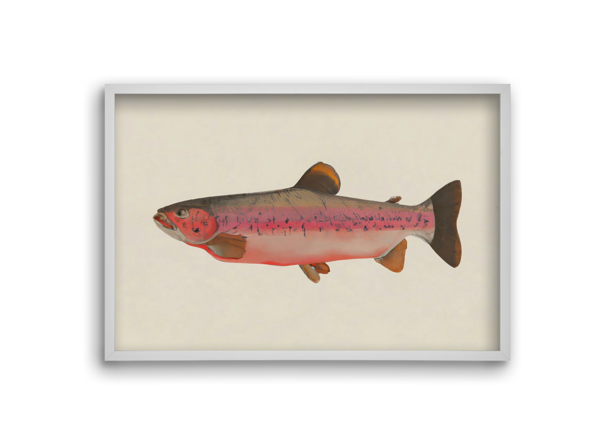 Fishy, 30x20 cm (30x20 cm), Fehér keret