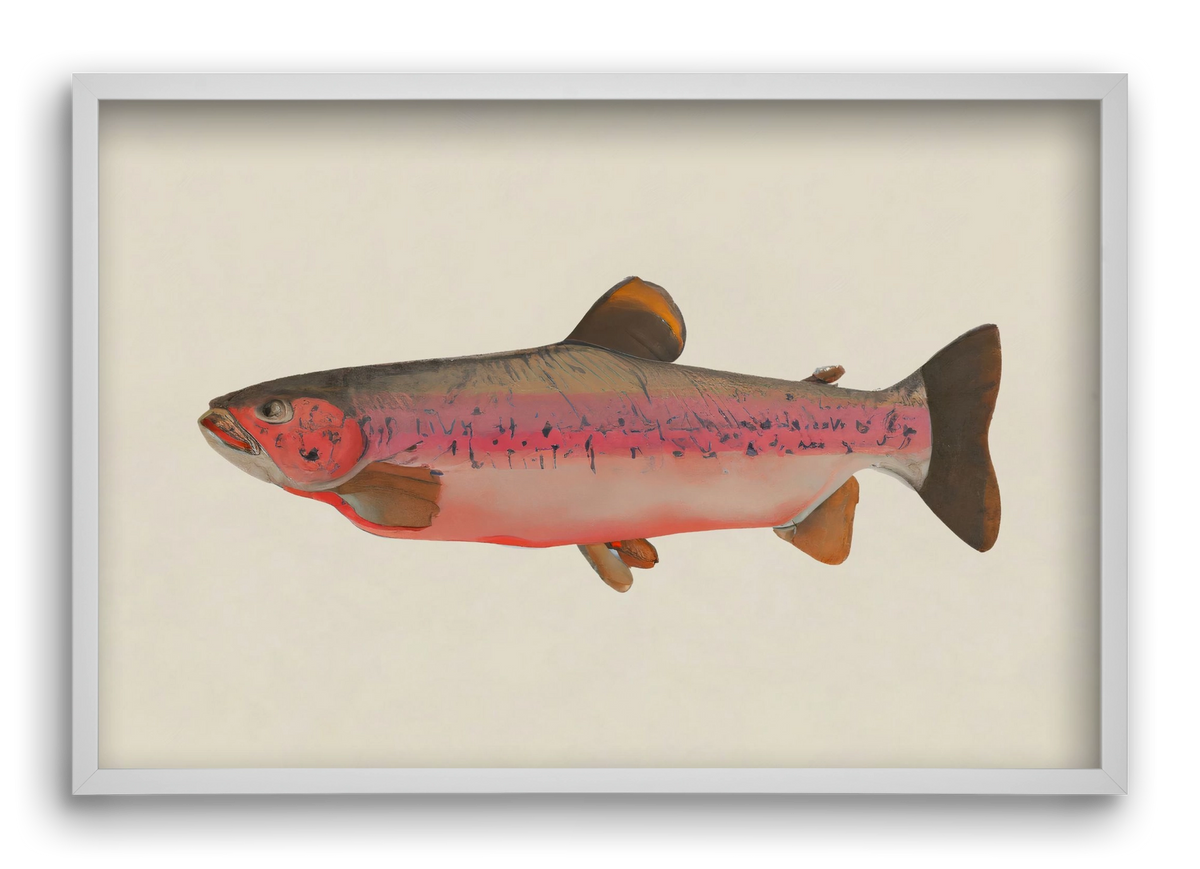 Fishy, 60x40 cm (60x40 cm), Fehér keret