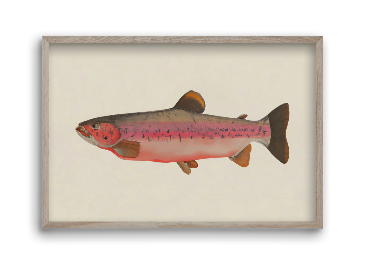 Fishy, 45x30 cm (45x30 cm), Tölgy keret