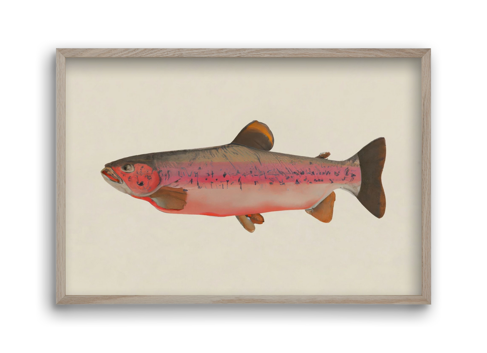 Fishy, 45x30 cm (45x30 cm), Tölgy keret