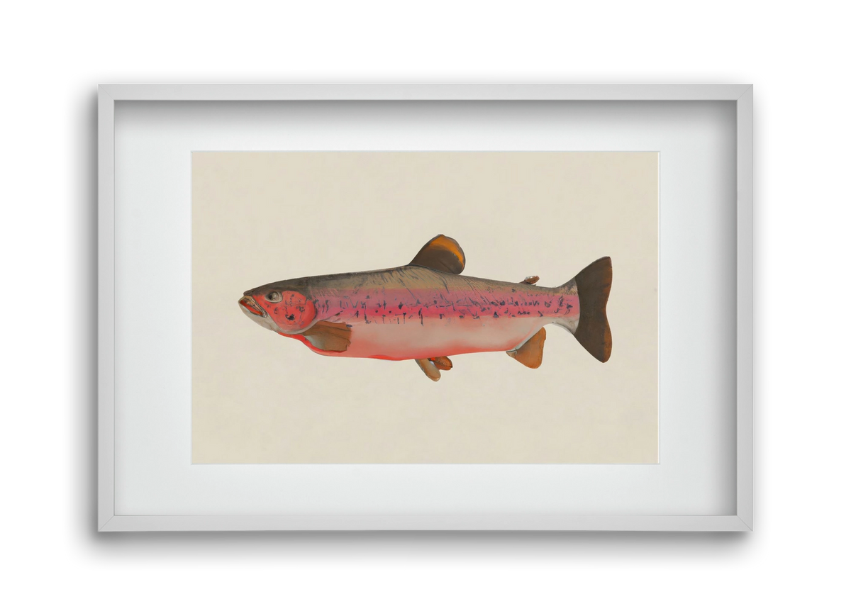 Fishy, 45x30 cm (30x20 cm), Fehér keret, paszpartuval