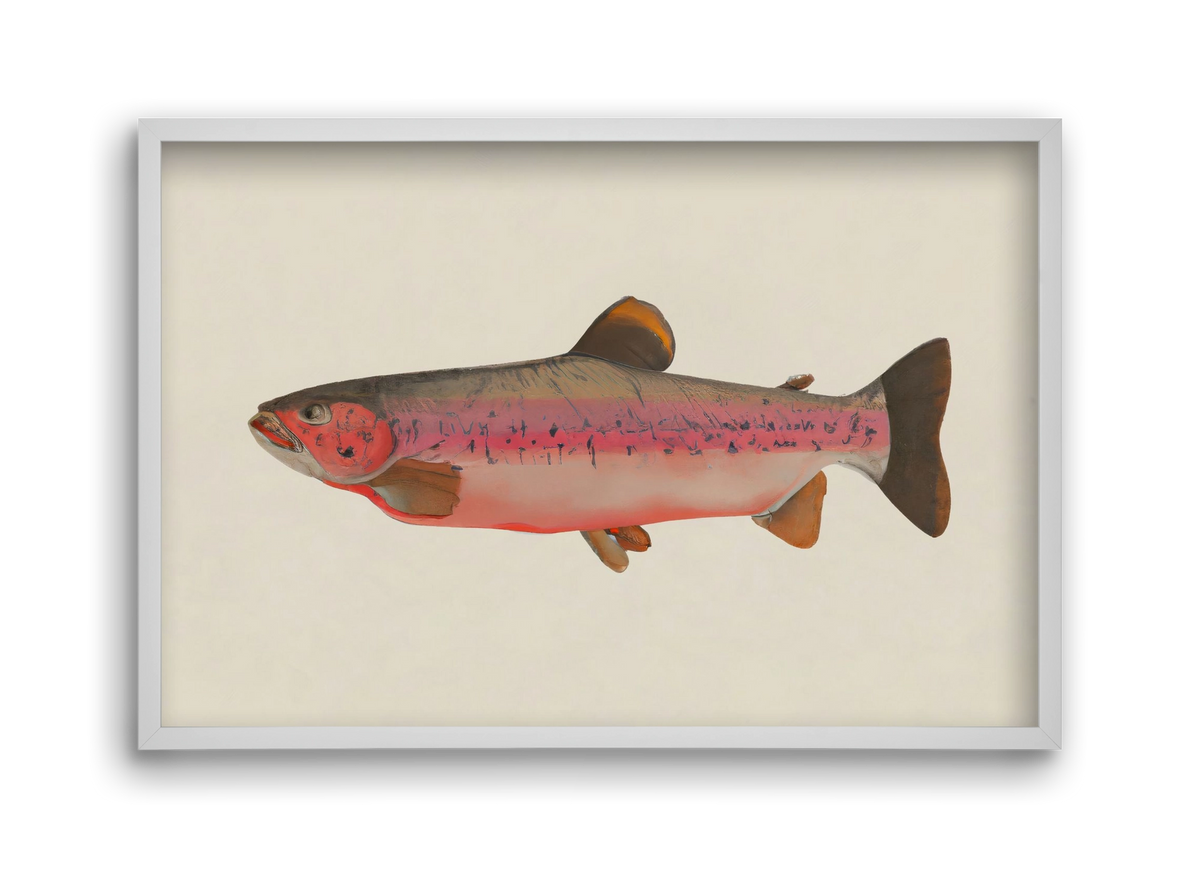 Fishy, 45x30 cm (45x30 cm), Fehér keret