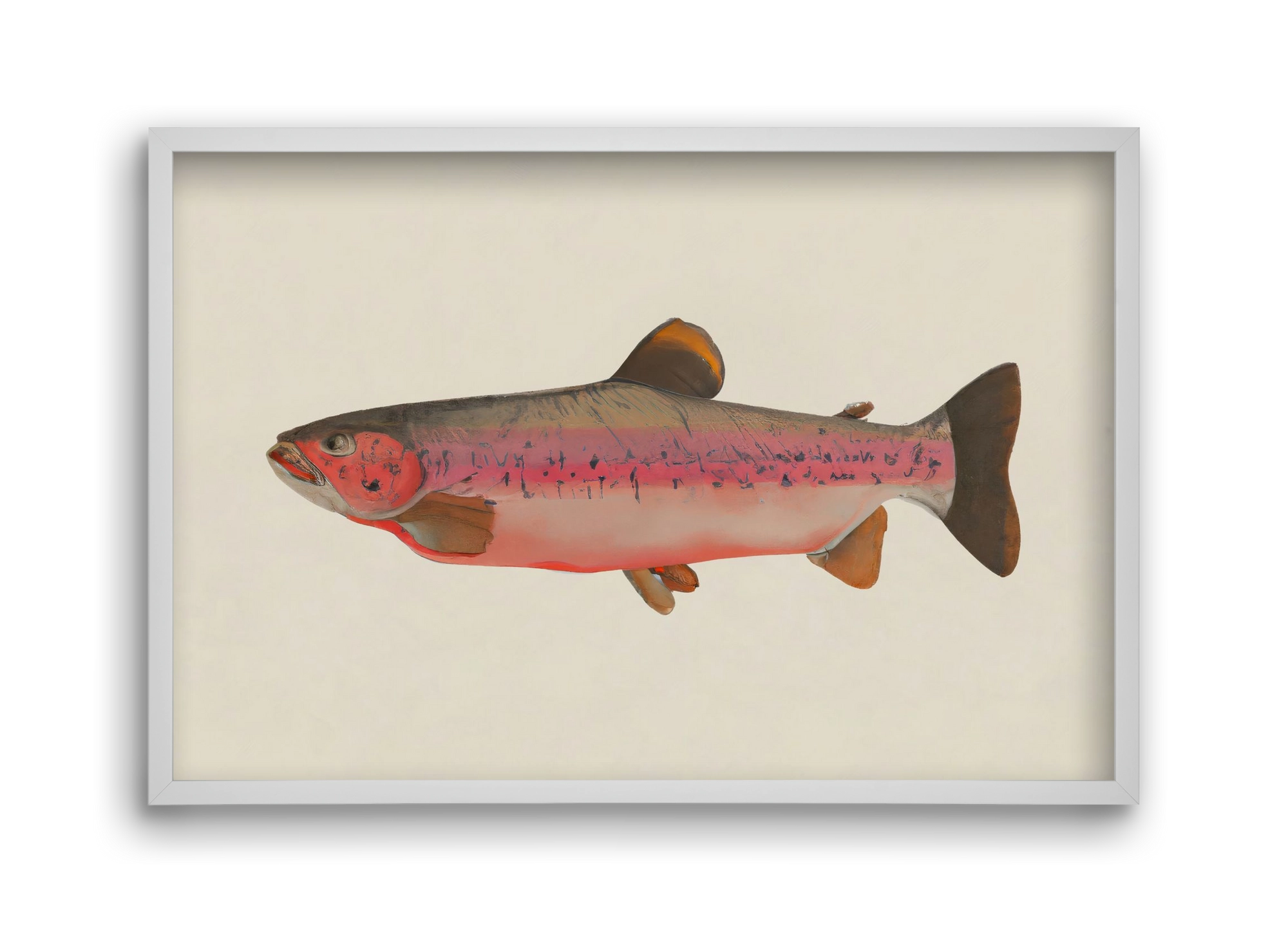 Fishy, 45x30 cm (45x30 cm), Fehér keret