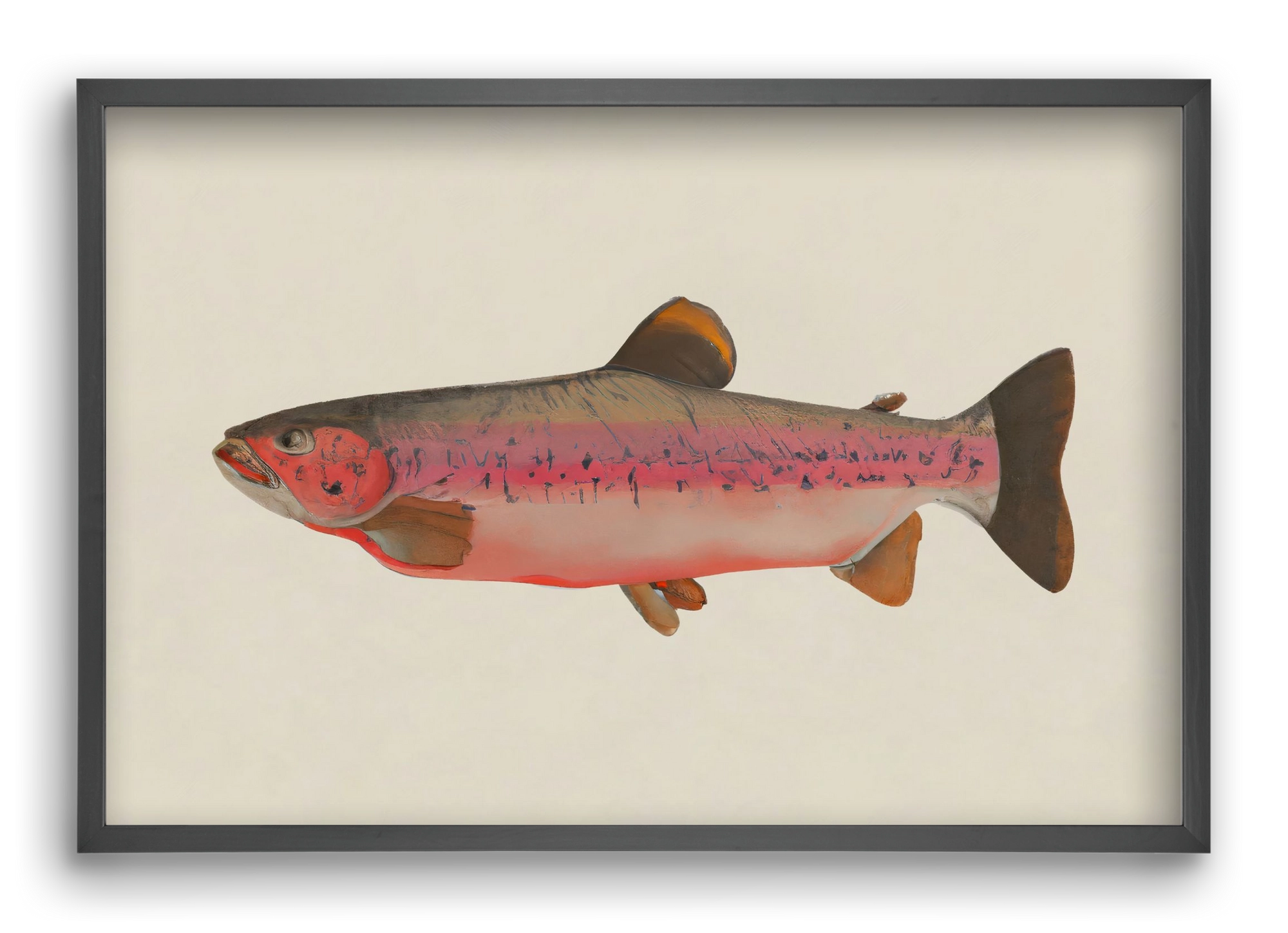 Fishy, 60x40 cm (60x40 cm), Fekete keret