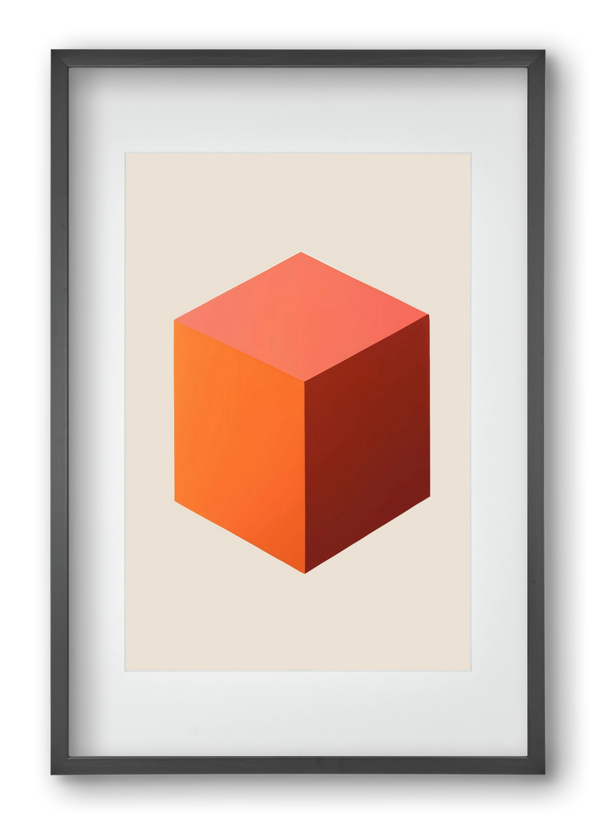 Cubus core, 40x60 cm (30x45 cm), Fekete keret, paszpartuval