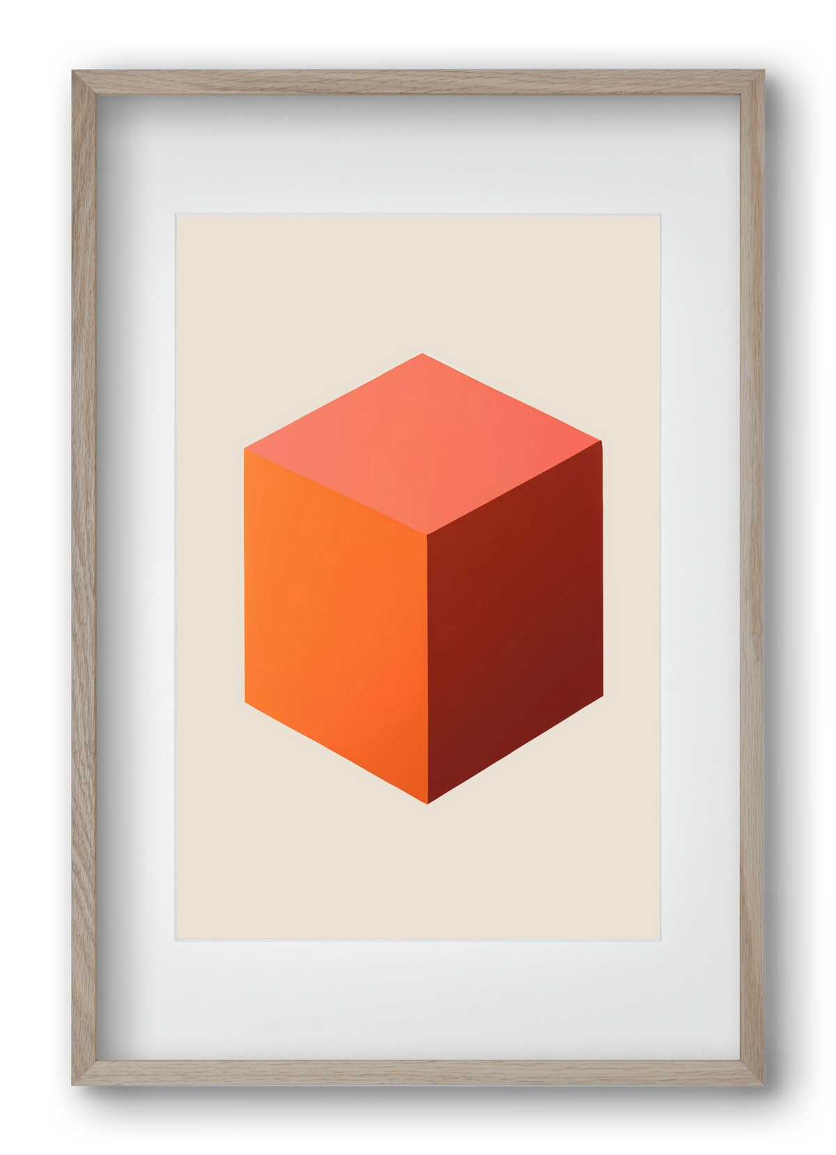 Cubus core, 40x60 cm (30x45 cm), Tölgy keret, paszpartuval