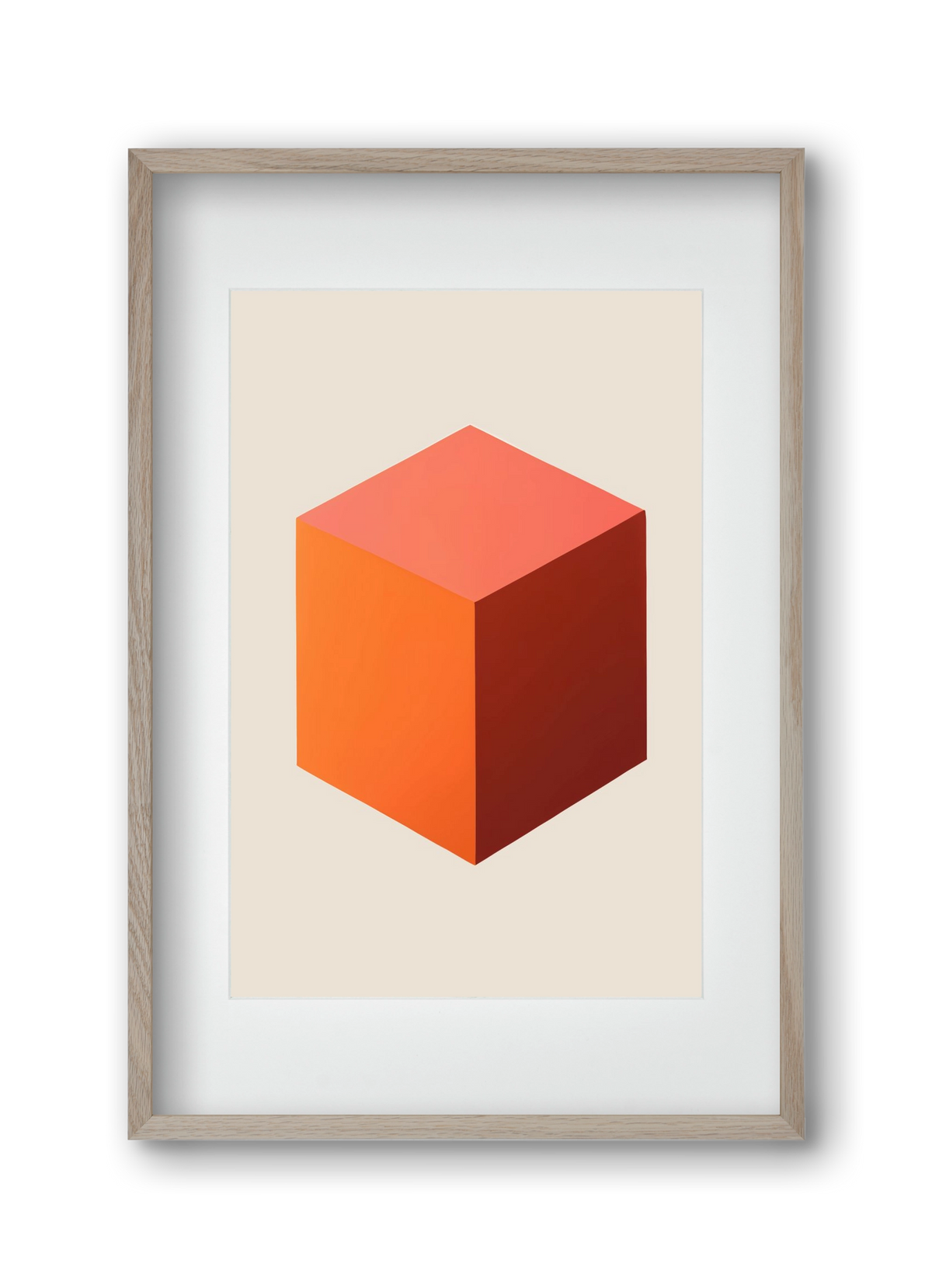 Cubus core, 30x45 cm (20x30 cm), Tölgy keret, paszpartuval