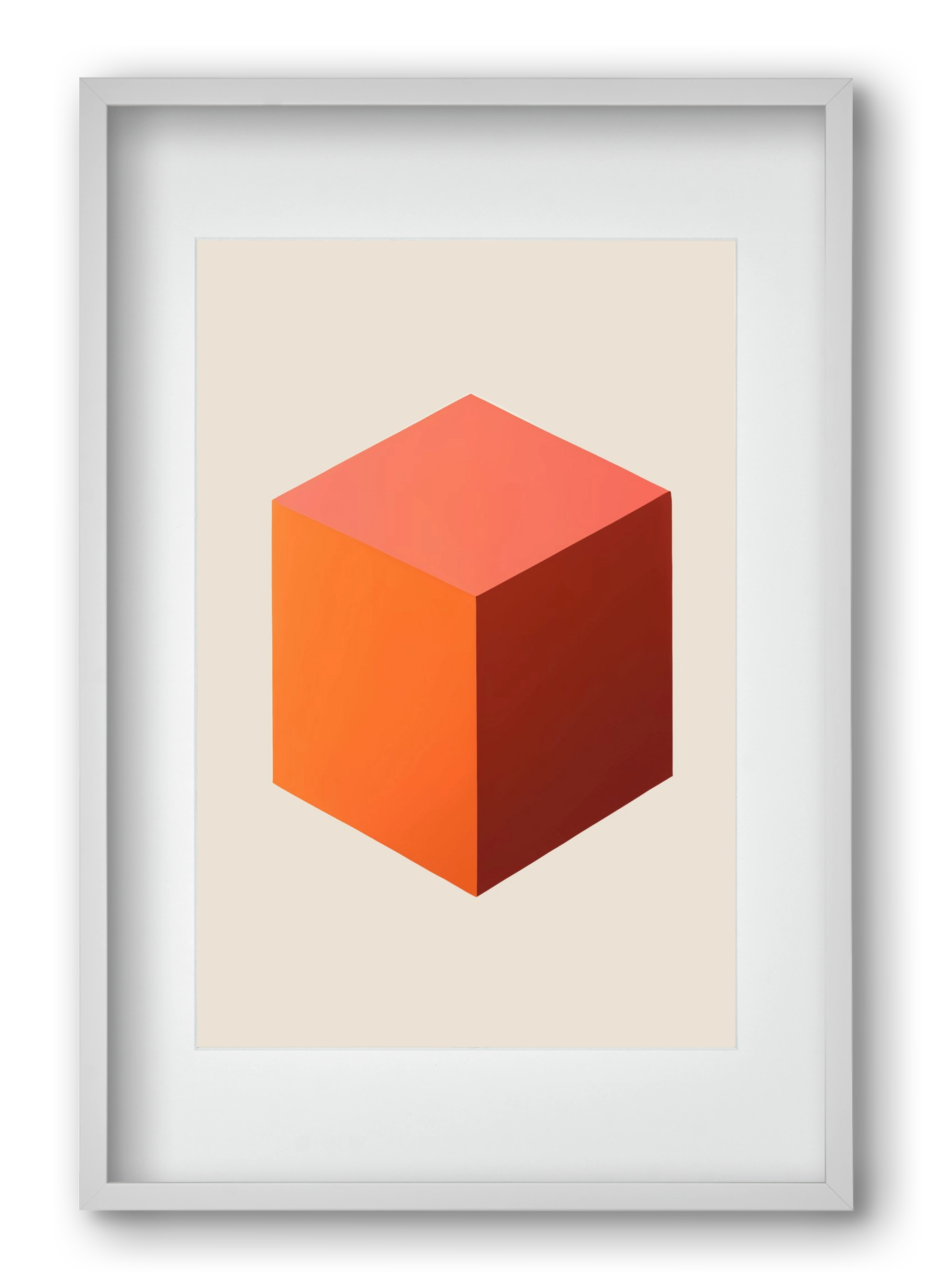 Cubus core, 40x60 cm (30x45 cm), Fehér keret, paszpartuval