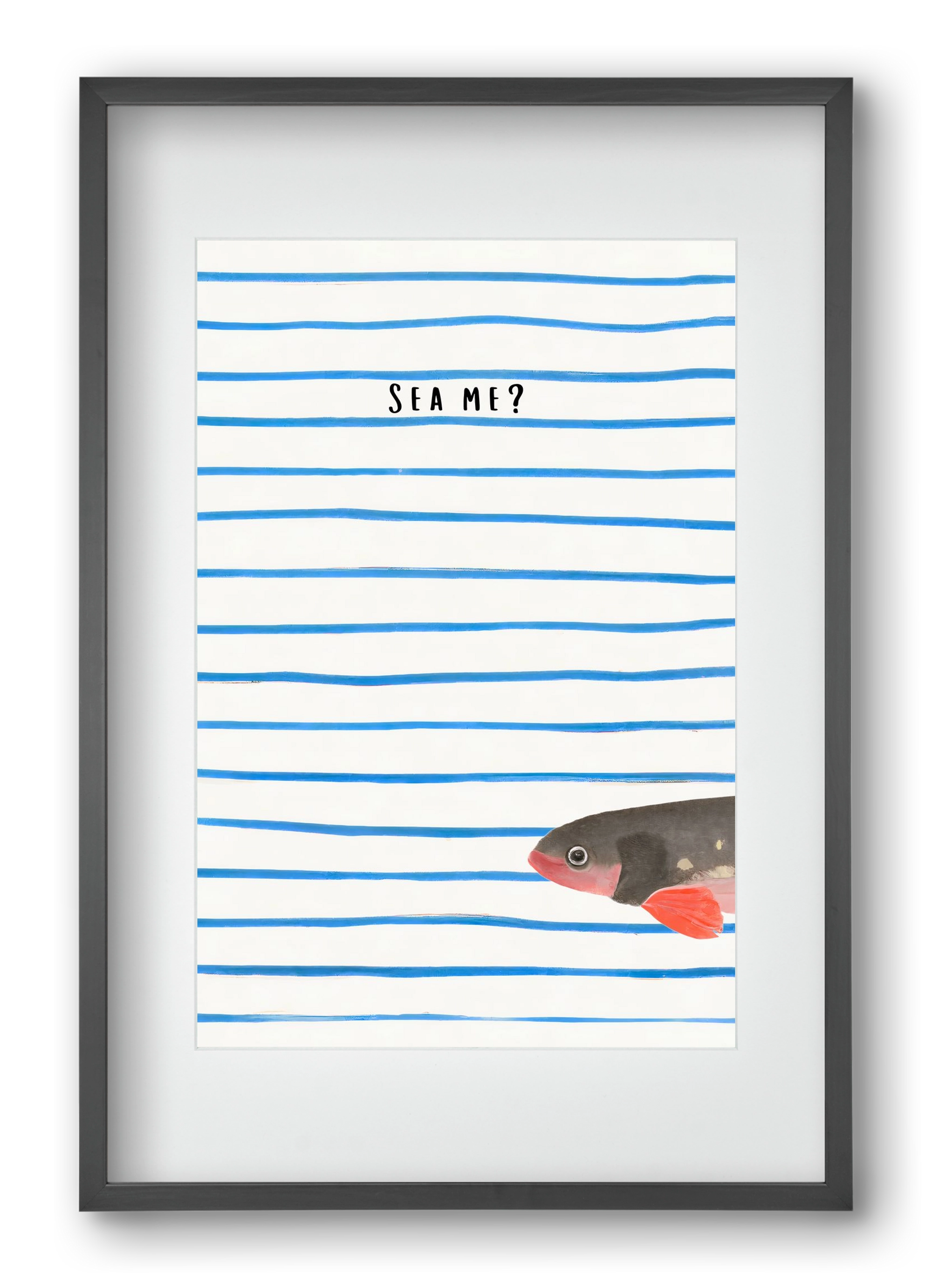 Sea me, 40x60 cm (30x45 cm), Fekete keret, paszpartuval