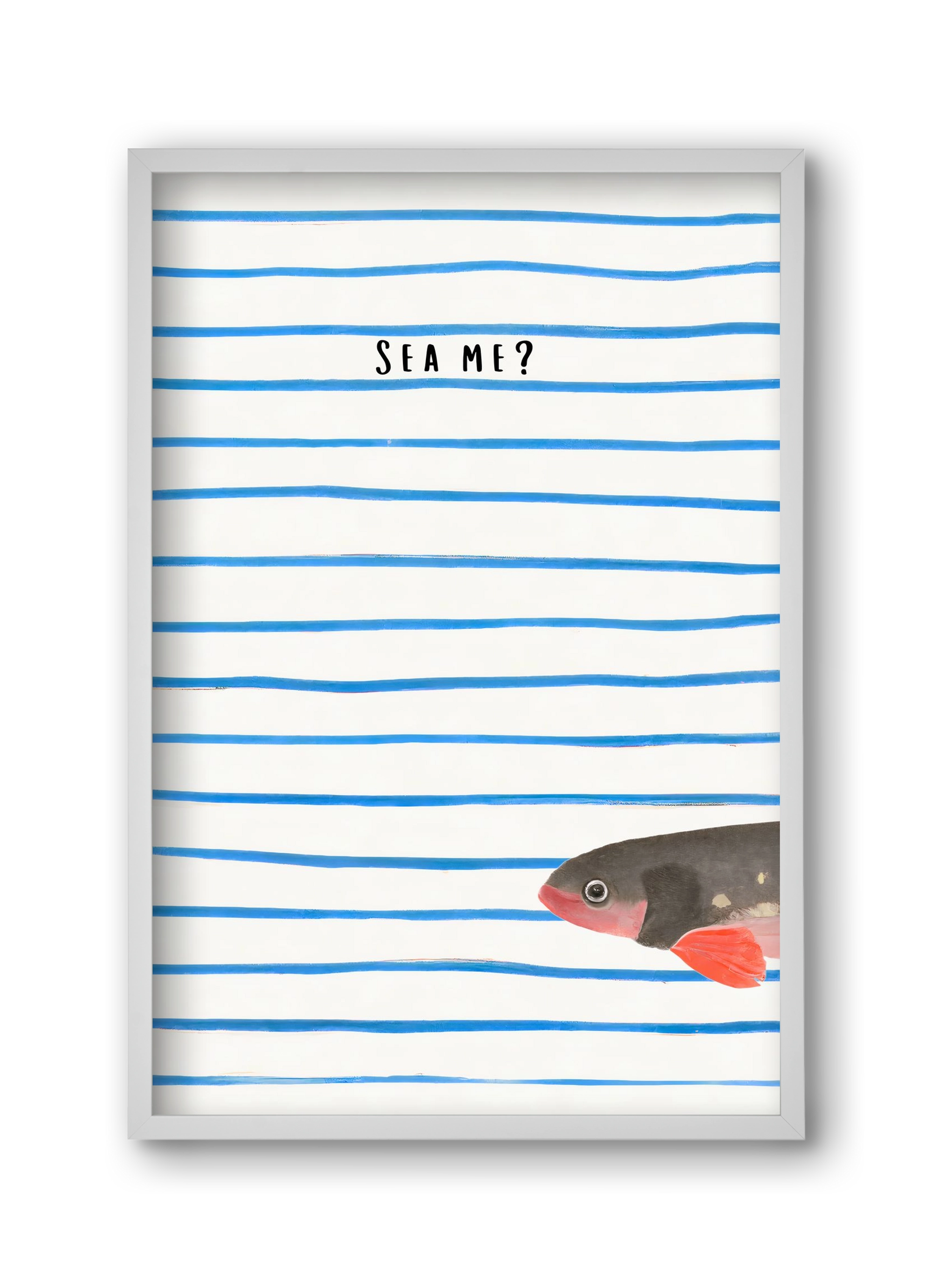 Sea me, 30x45 cm (30x45 cm), Fehér keret