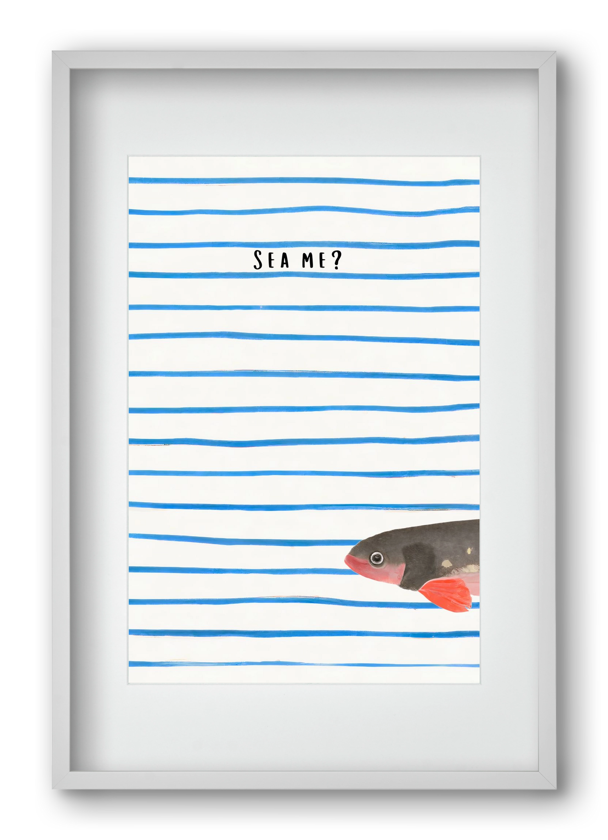 Sea me, 40x60 cm (30x45 cm), Fehér keret, paszpartuval