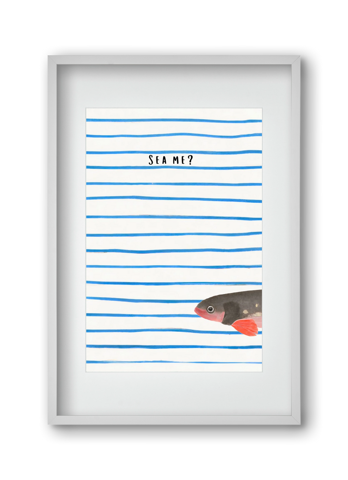 Sea me, 30x45 cm (20x30 cm), Fehér keret, paszpartuval