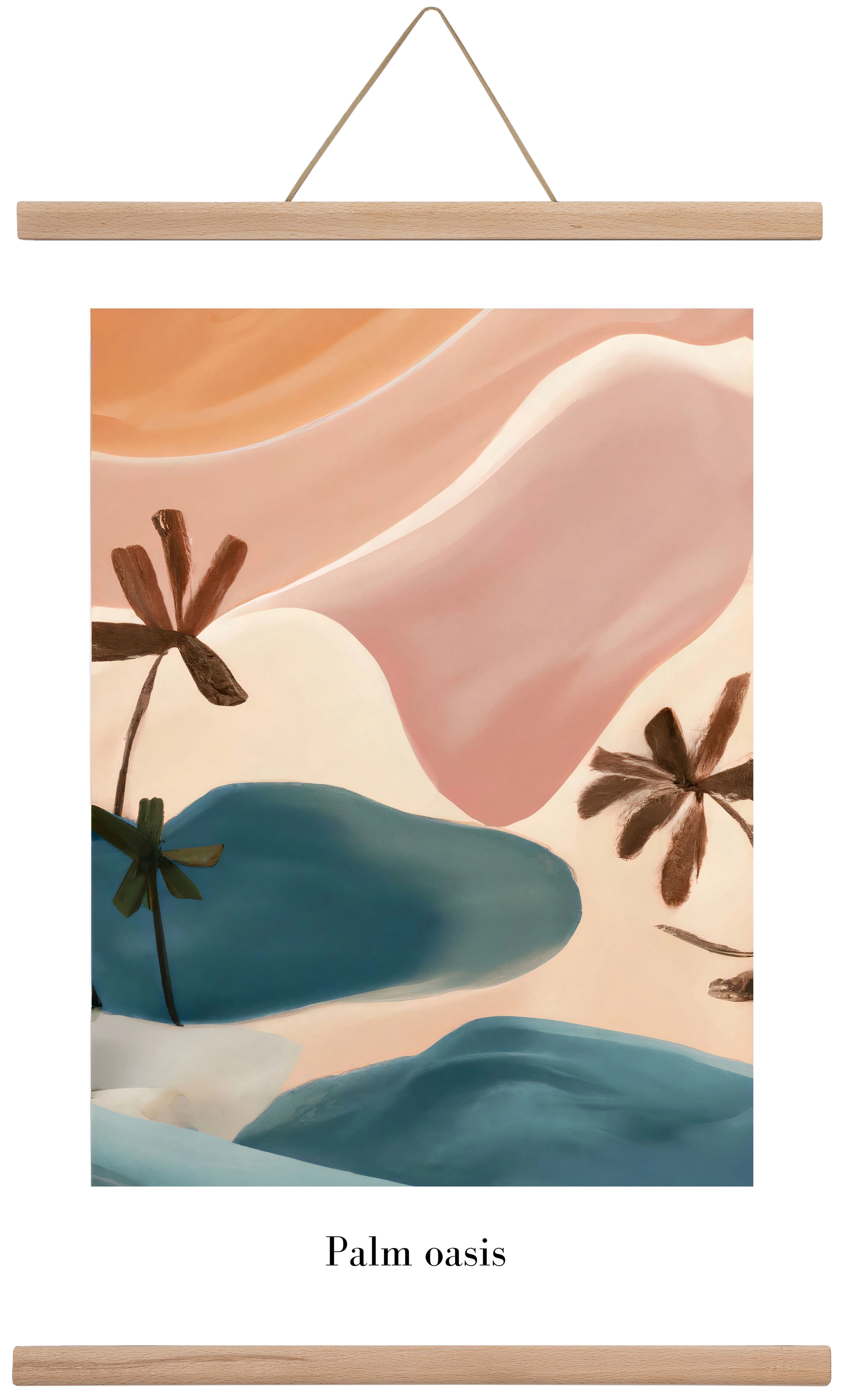 Palm Oasis , 40x60 cm (40x60 cm), Tölgy akasztó