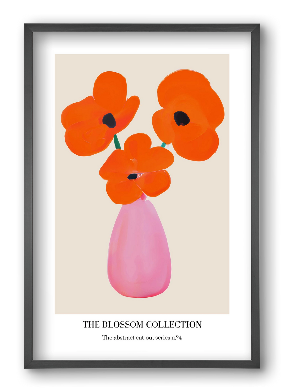 The blossom collection 4, 40x60 cm (40x60 cm), Fekete keret