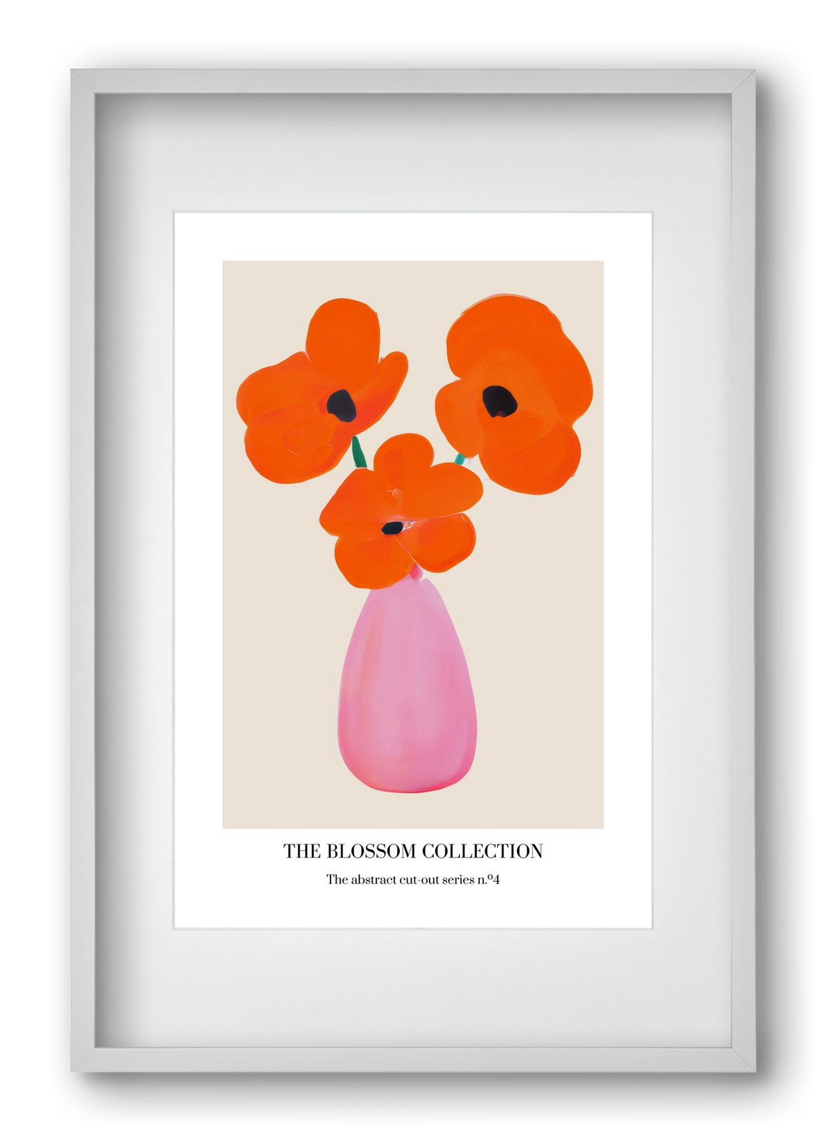 The blossom collection 4, 40x60 cm (30x45 cm), Fehér keret, paszpartuval