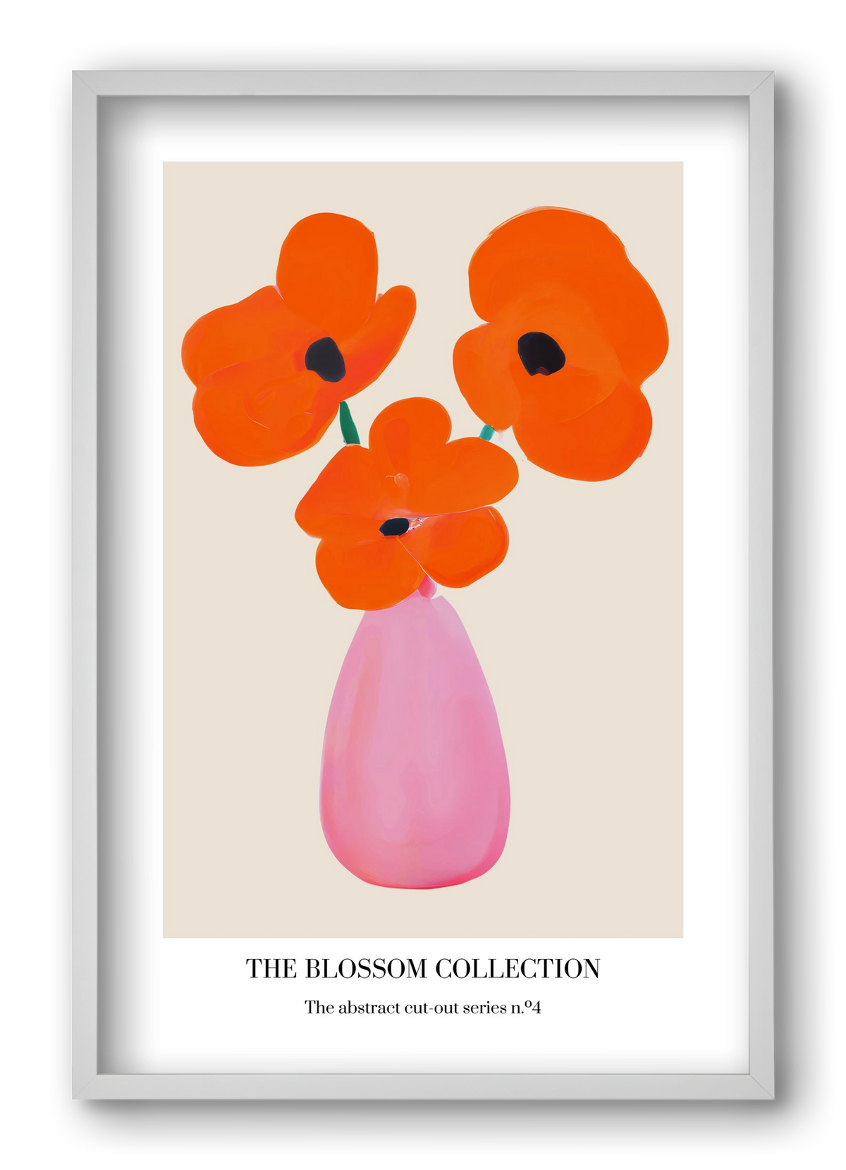 The blossom collection 4, 40x60 cm (40x60 cm), Fehér keret
